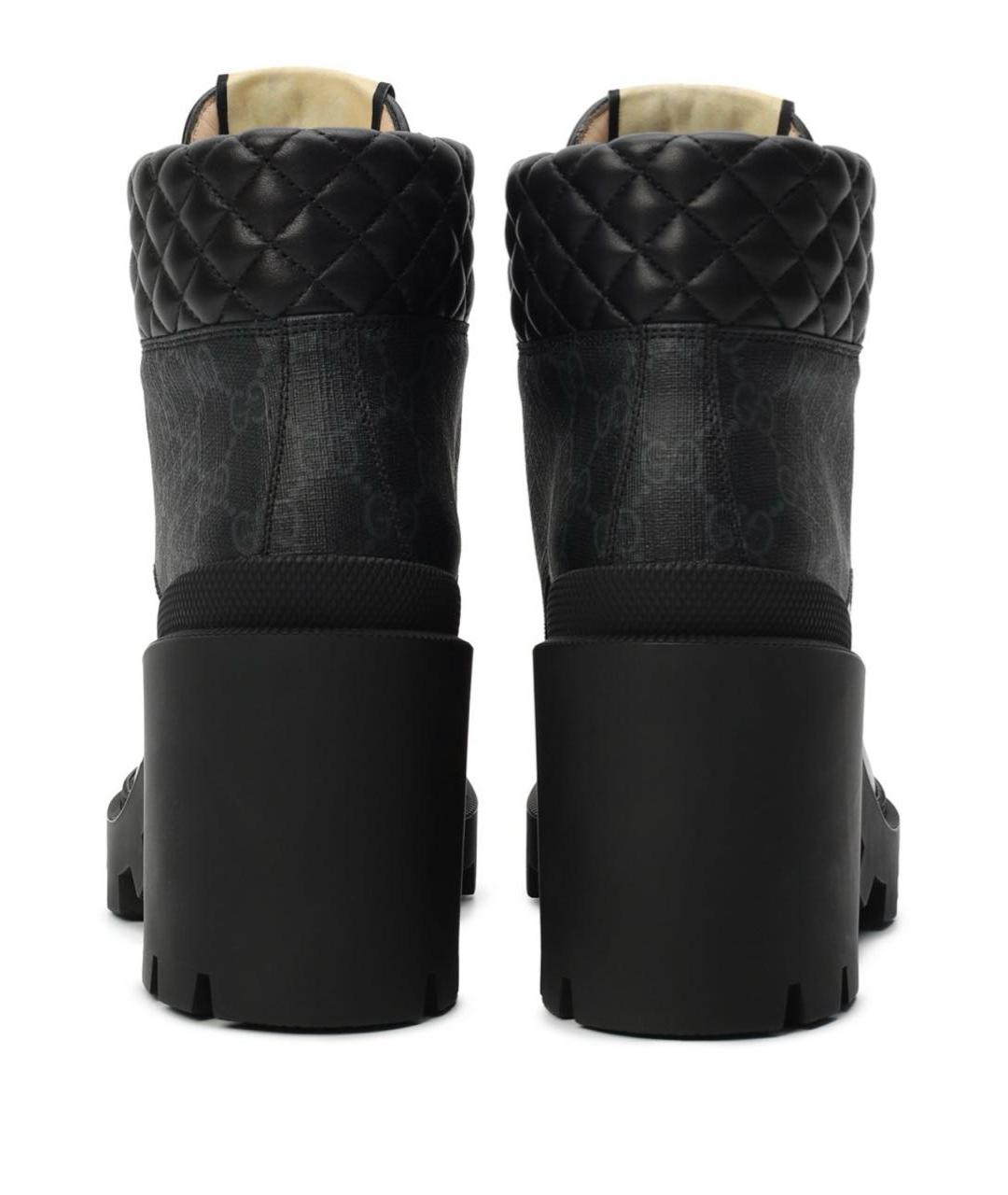 GUCCI Черные кожаные ботинки, фото 4