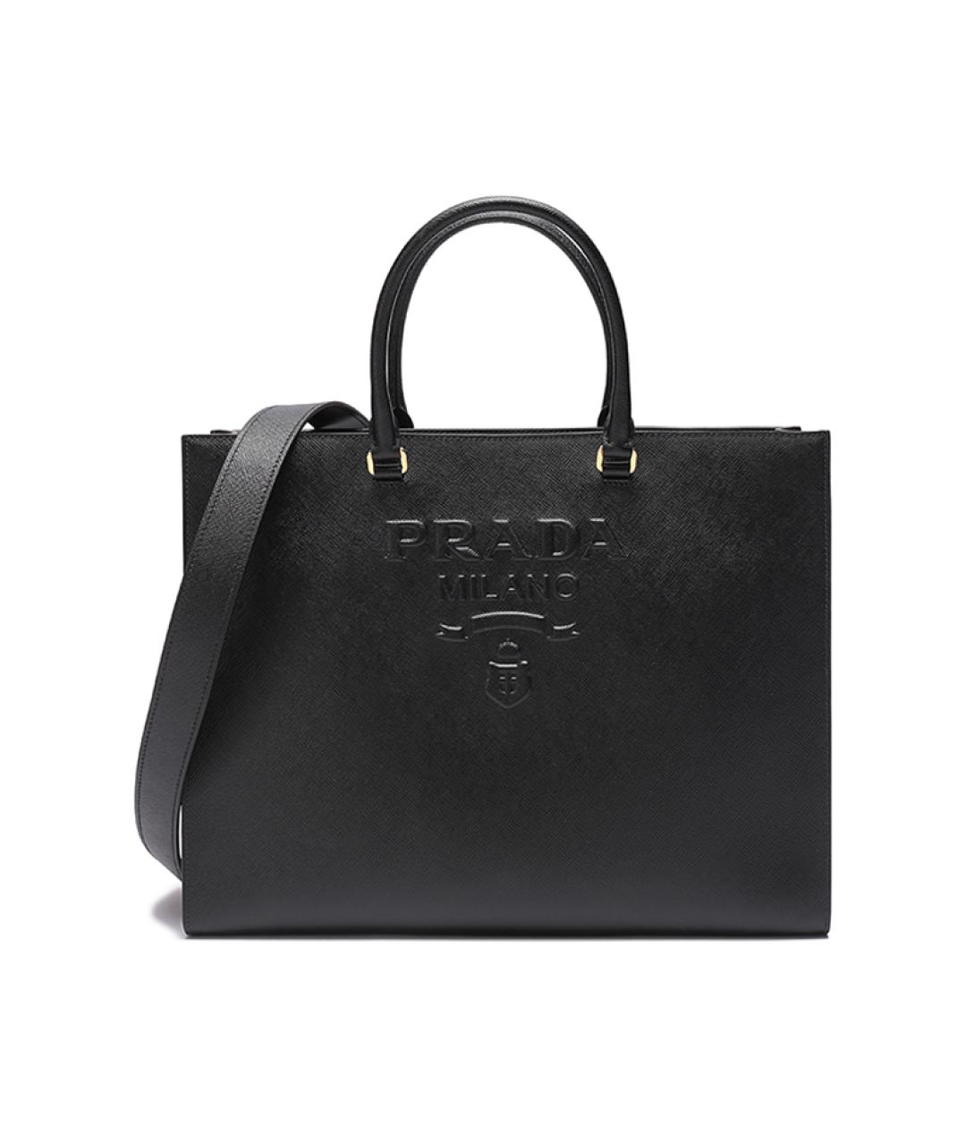 PRADA Черная кожаная сумка через плечо, фото 1