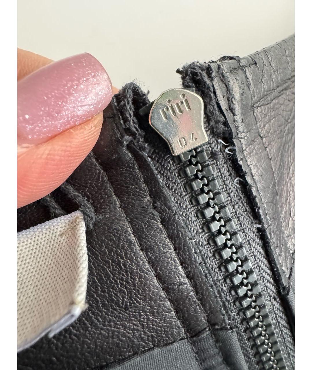 ACNE STUDIOS Черная кожаная юбка миди, фото 7