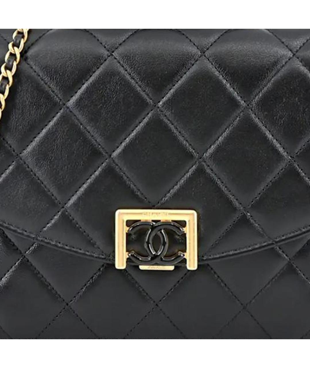 CHANEL Черная кожаная сумка через плечо, фото 6