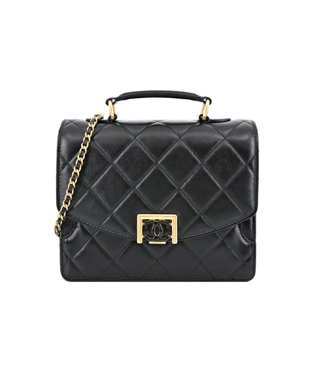 CHANEL Черная кожаная сумка через плечо, фото 1