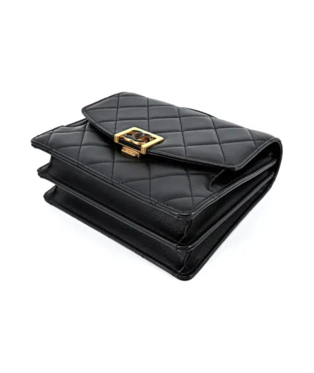 CHANEL Черная кожаная сумка через плечо, фото 4