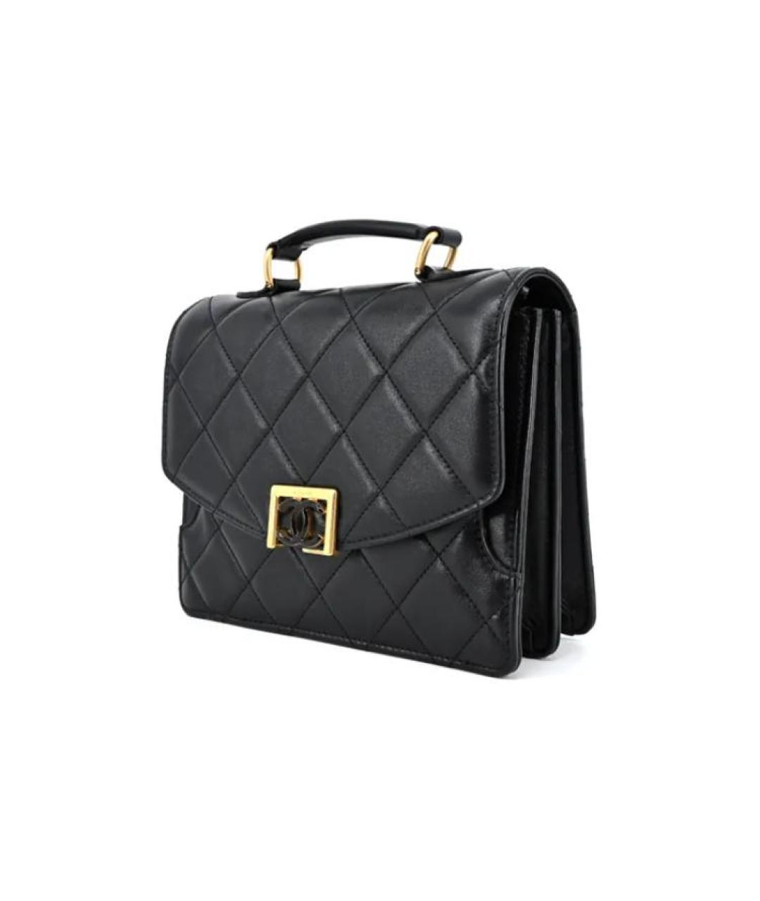 CHANEL Черная кожаная сумка через плечо, фото 2