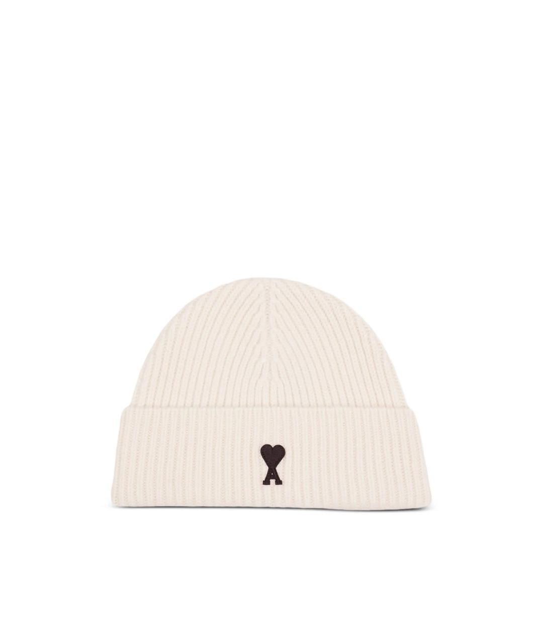 Ami Paris Белая шерстяная шапка, фото 1