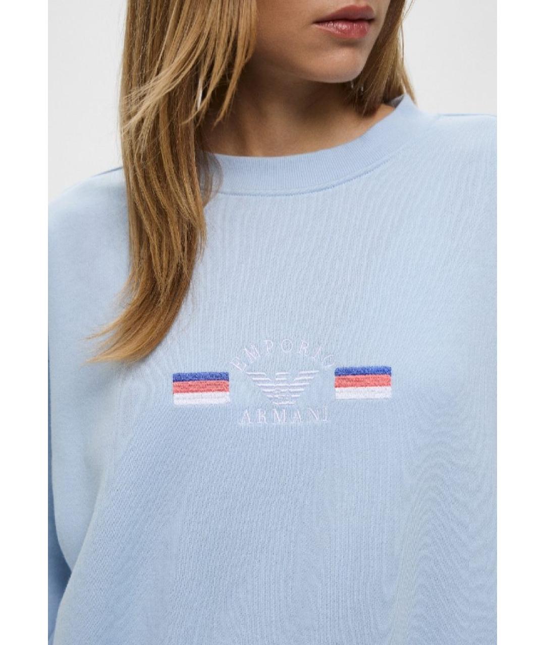 EMPORIO ARMANI Голубой хлопковый спортивные костюмы, фото 6