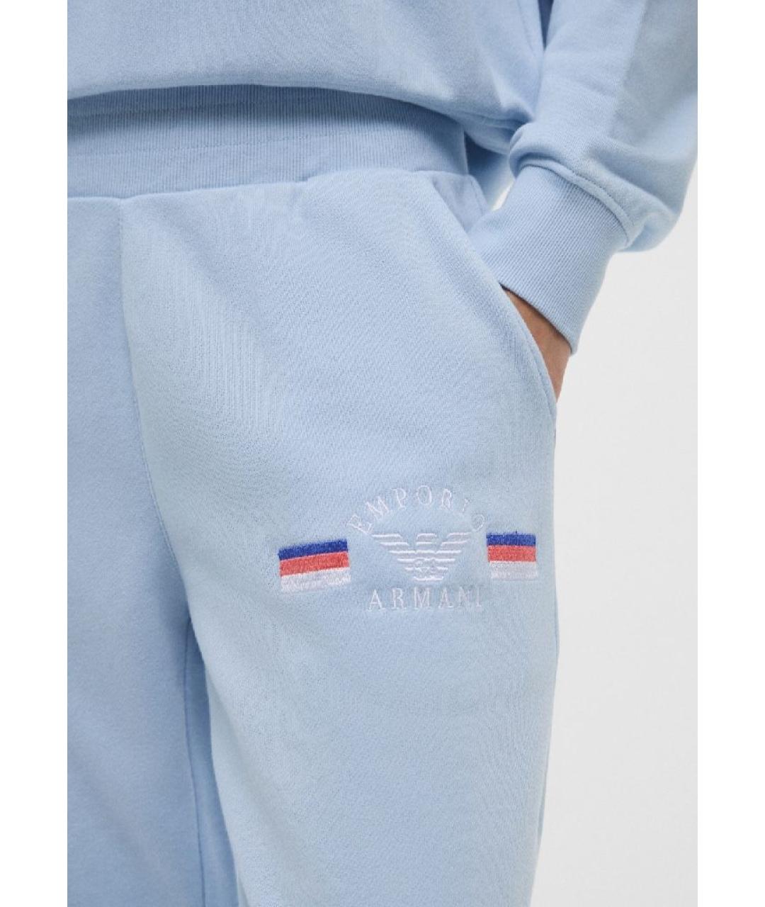 EMPORIO ARMANI Голубой хлопковый спортивные костюмы, фото 7