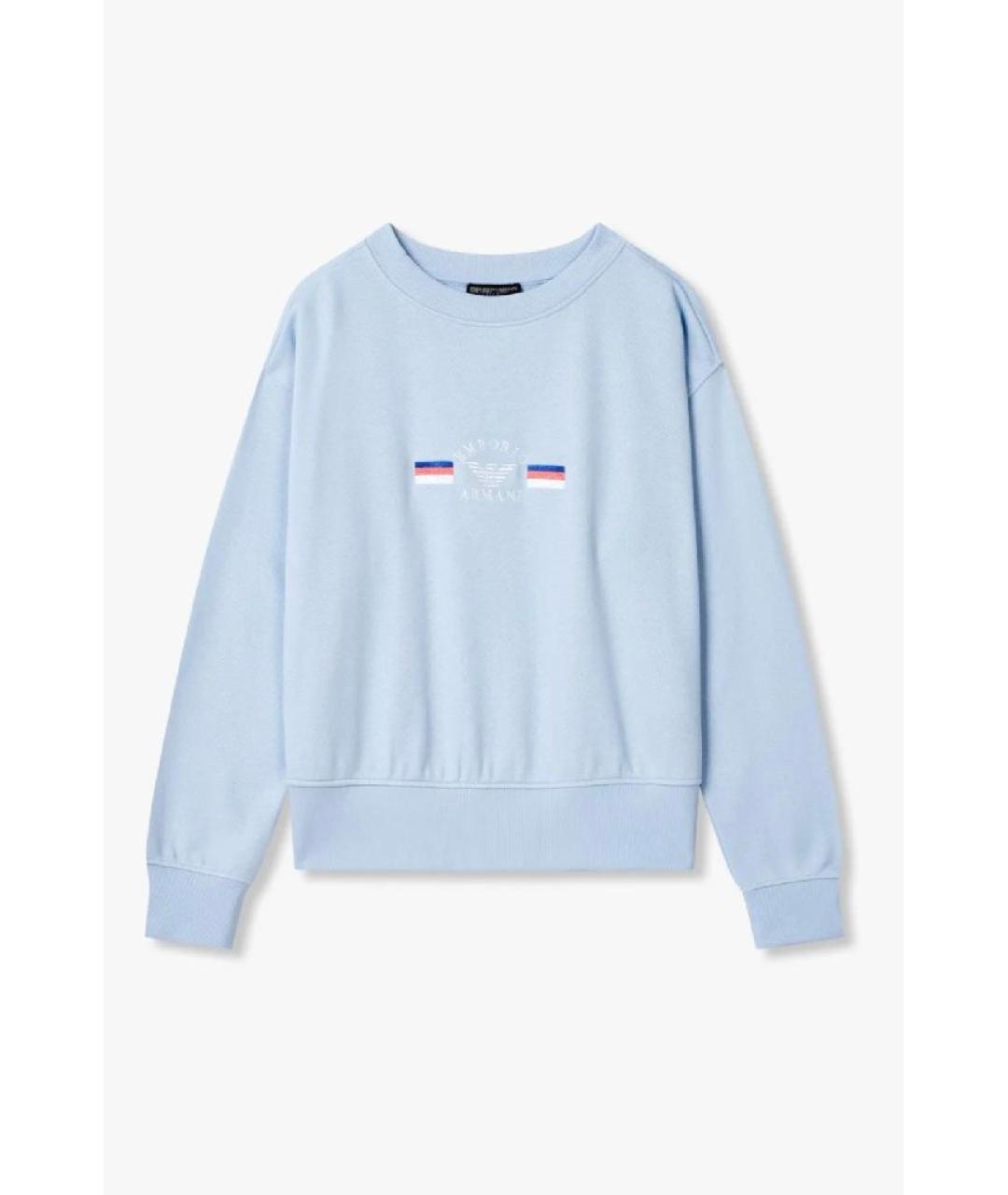 EMPORIO ARMANI Голубой хлопковый спортивные костюмы, фото 2