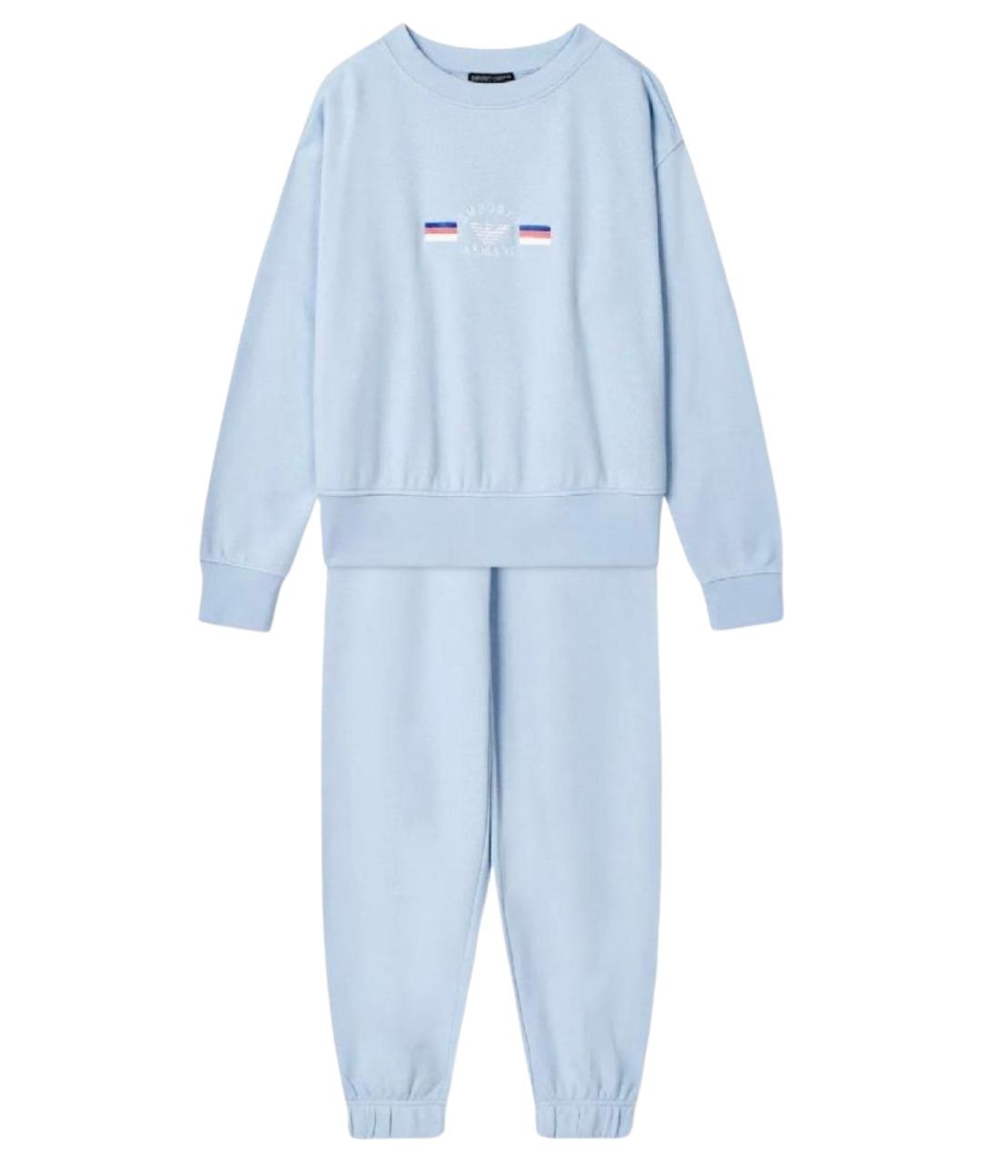 EMPORIO ARMANI Голубой хлопковый спортивные костюмы, фото 1