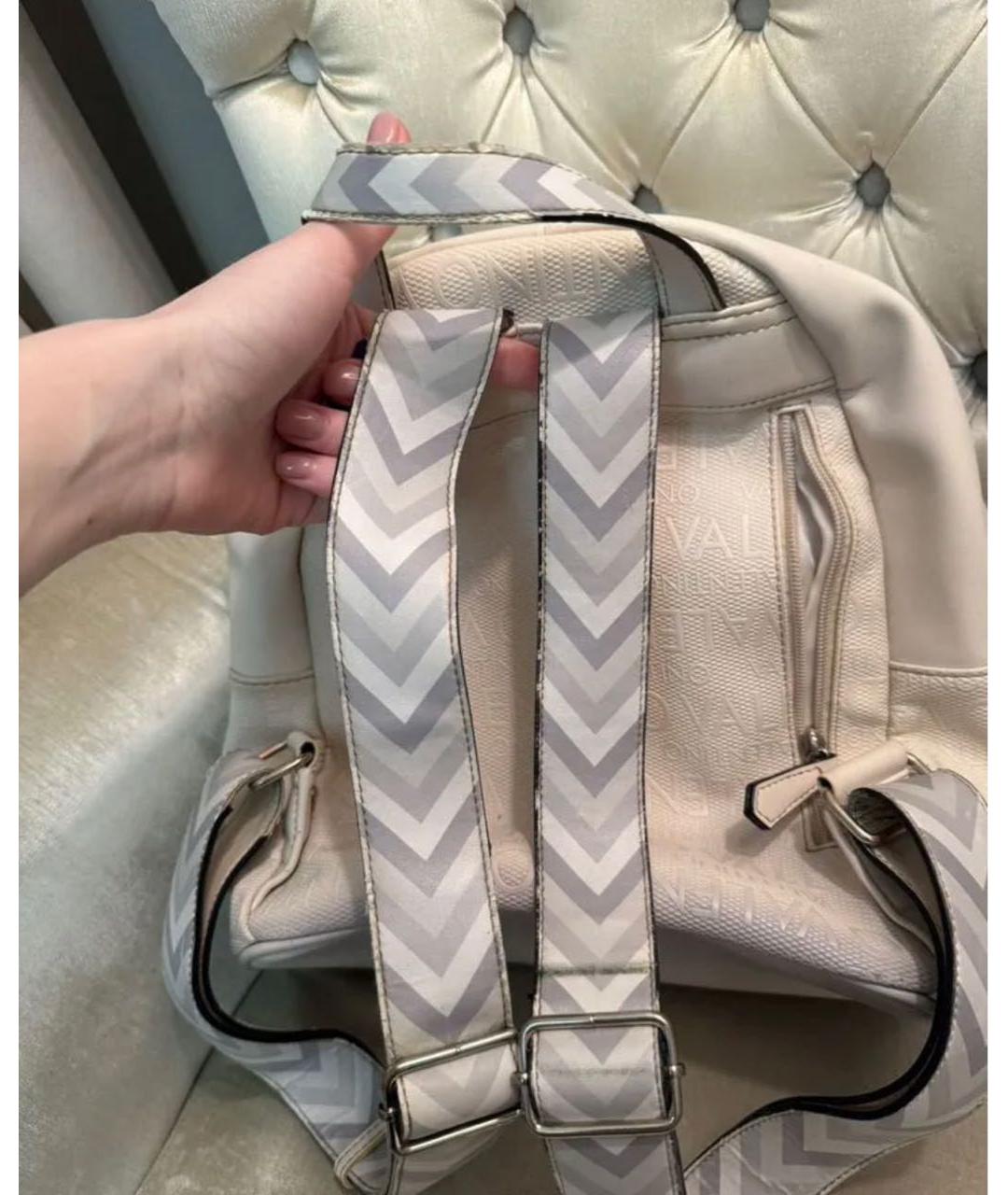 VALENTINO Белый тканевый рюкзак, фото 2