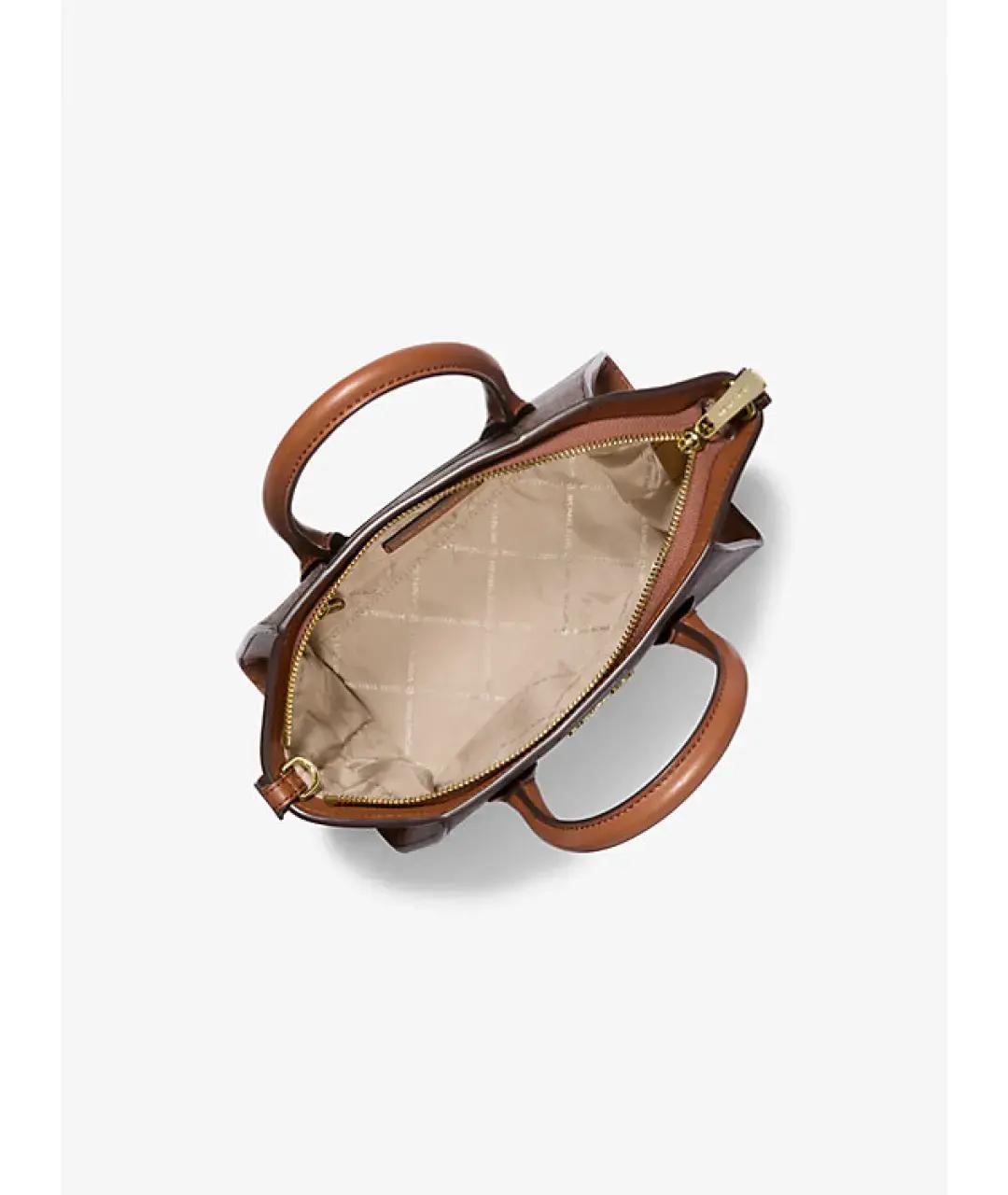 MICHAEL KORS Коричневая кожаная сумка с короткими ручками, фото 3