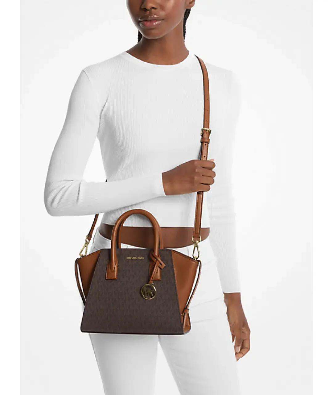 MICHAEL KORS Коричневая кожаная сумка с короткими ручками, фото 2