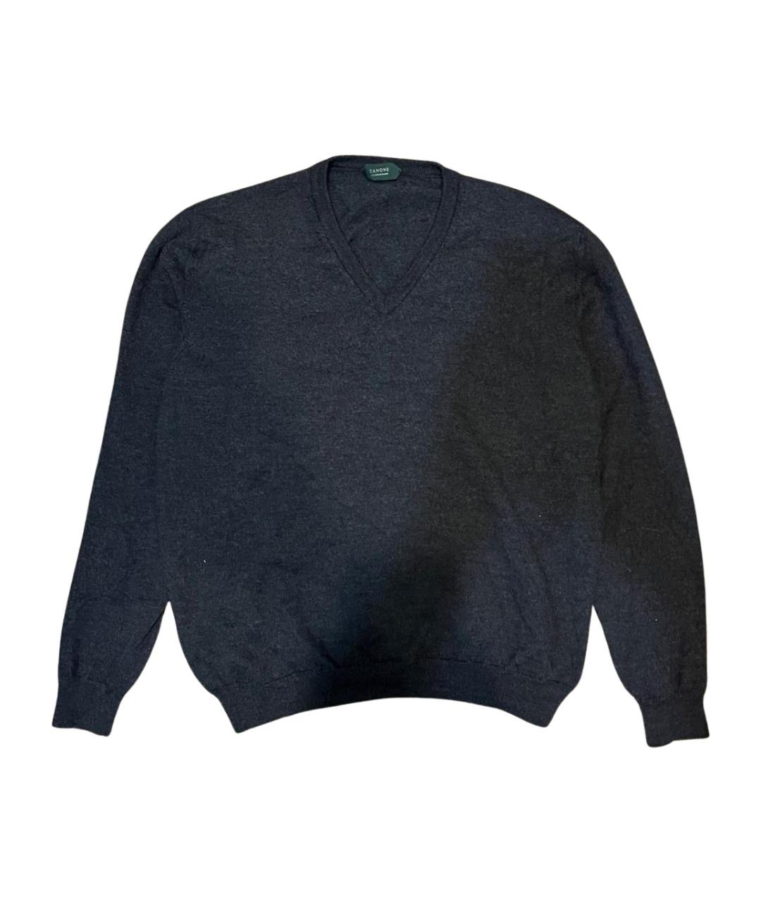 ZANONE Черный шерстяной джемпер / свитер, фото 1