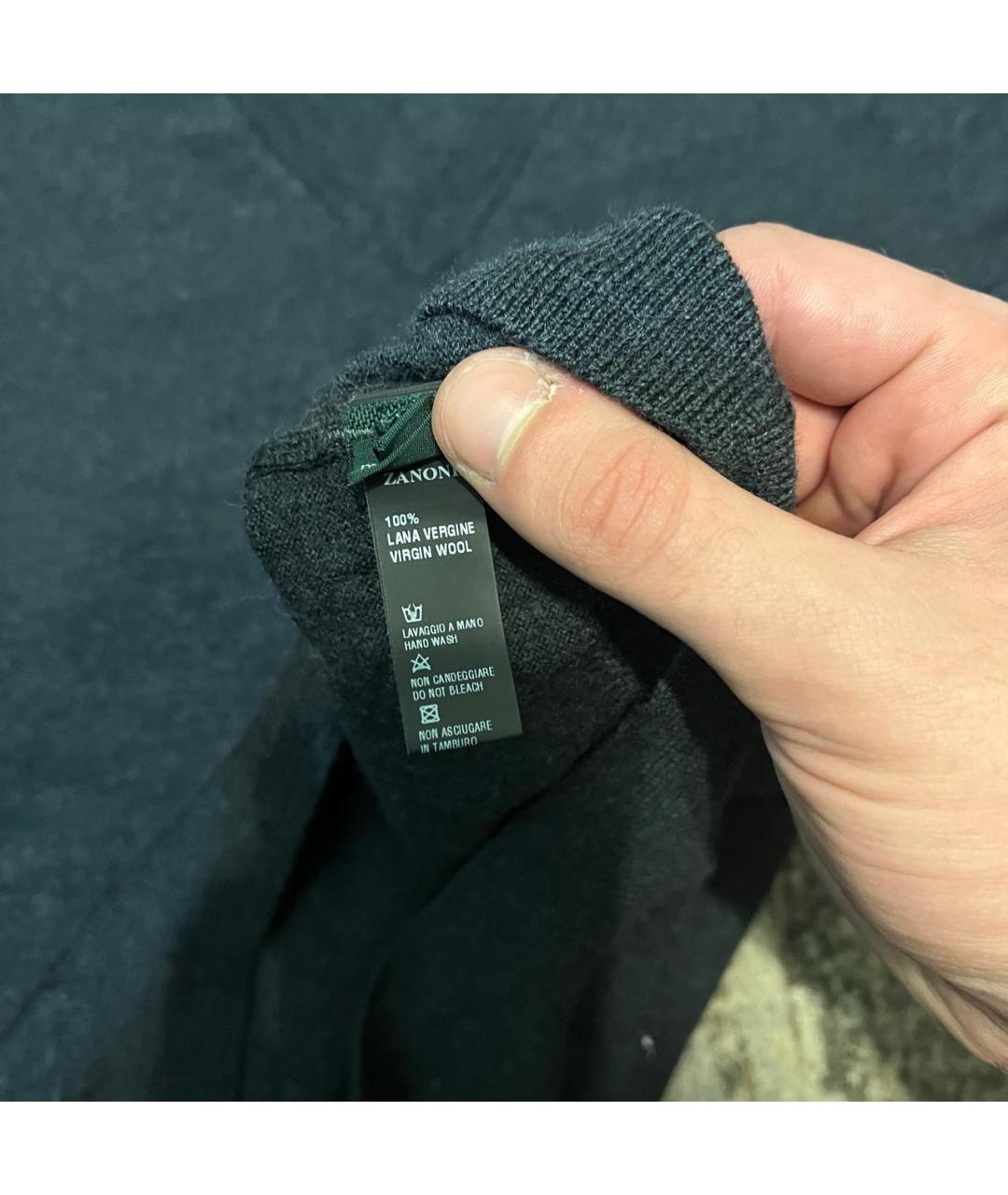 ZANONE Черный шерстяной джемпер / свитер, фото 5