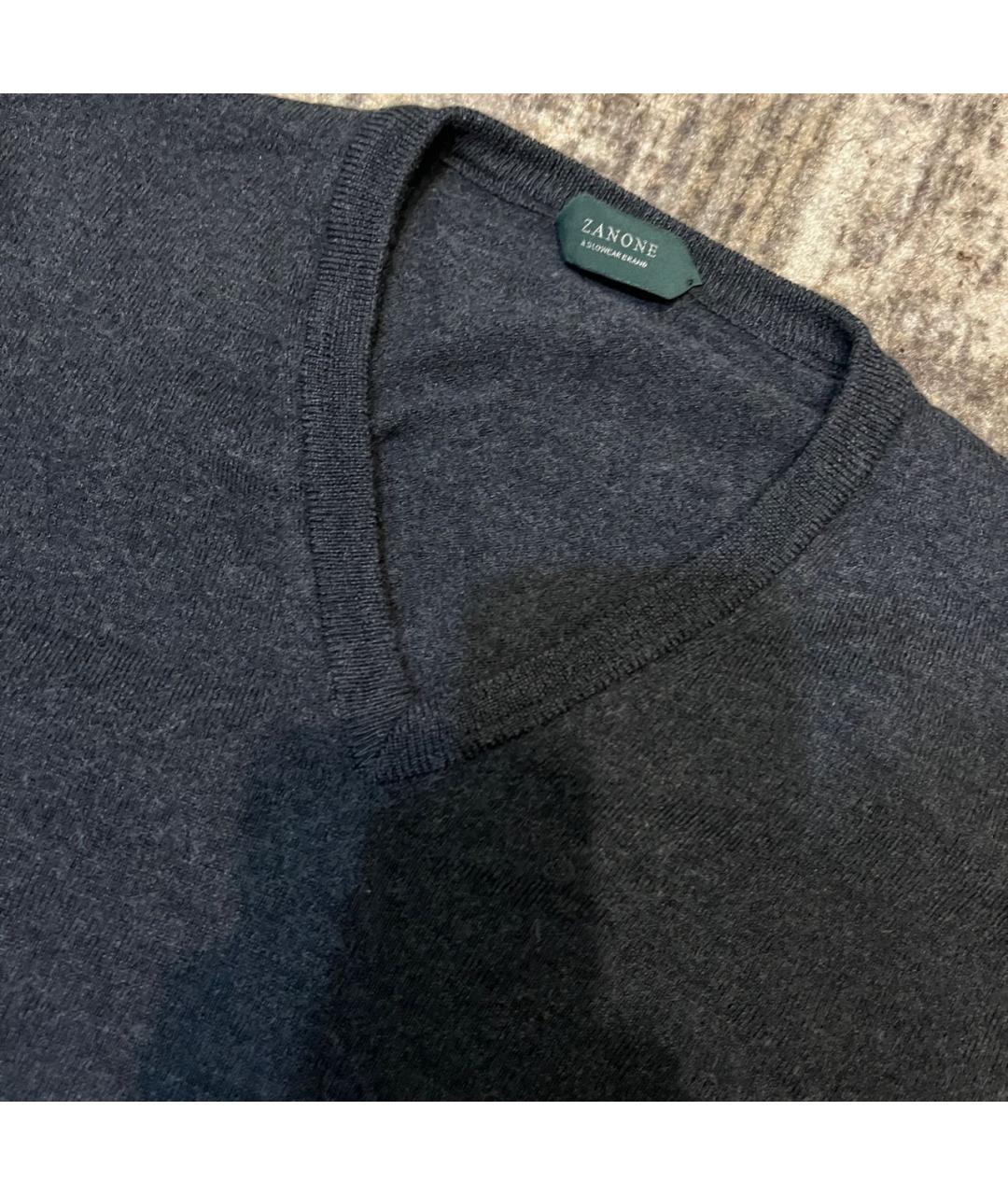ZANONE Черный шерстяной джемпер / свитер, фото 2