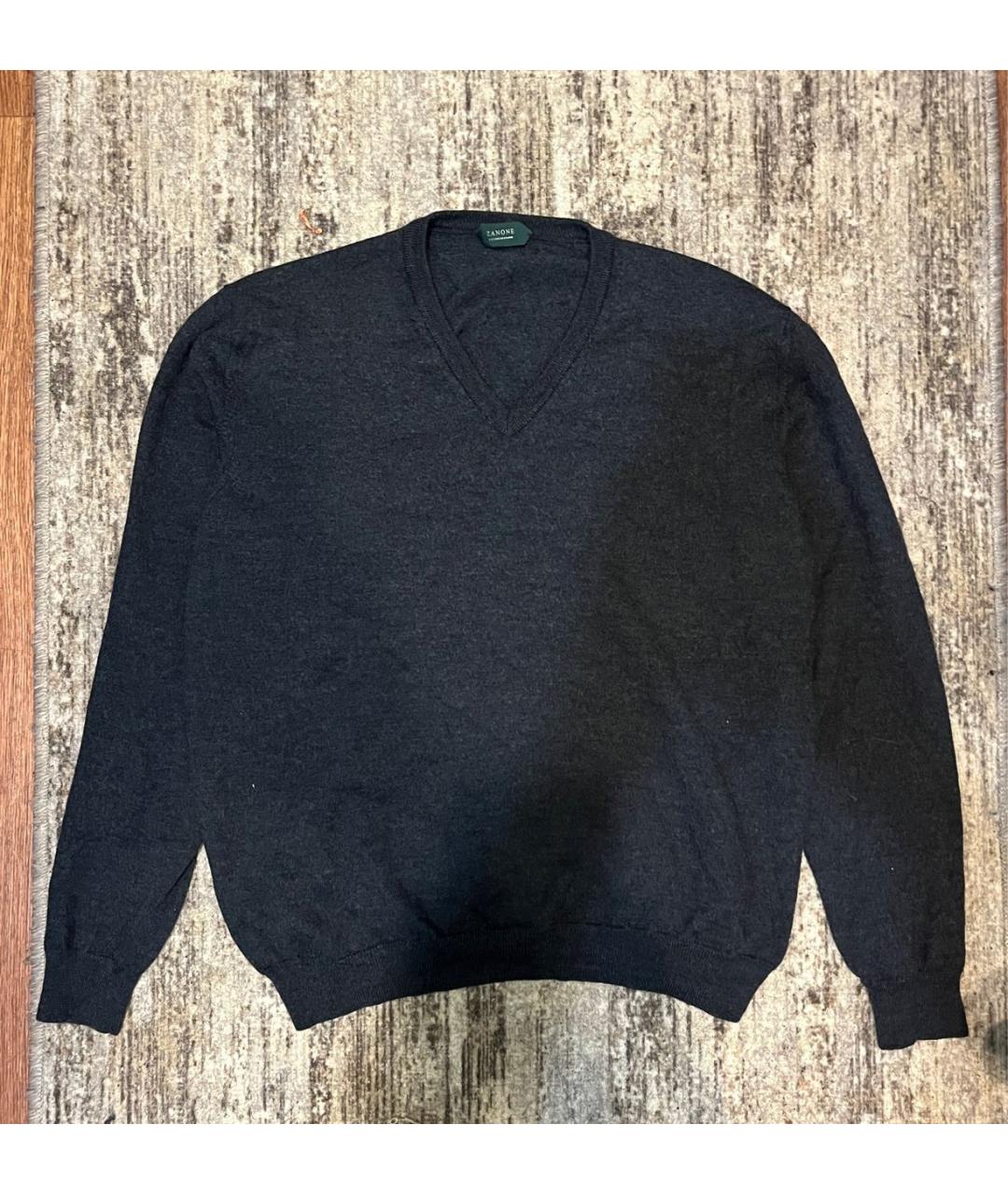 ZANONE Черный шерстяной джемпер / свитер, фото 6