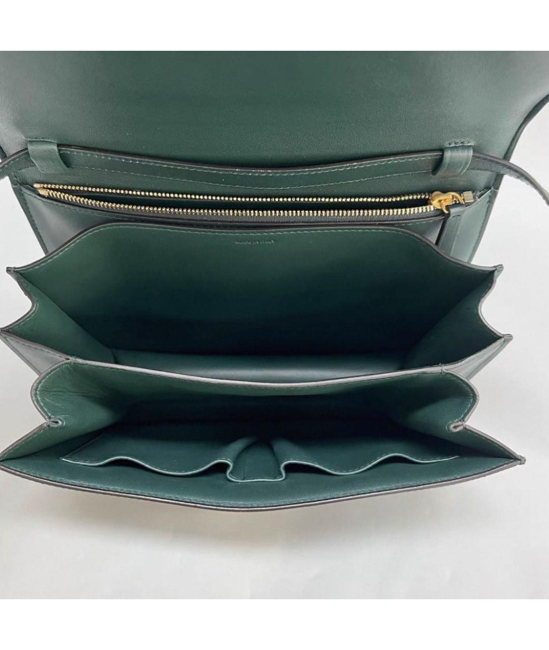 CELINE Зеленая кожаная сумка через плечо, фото 5