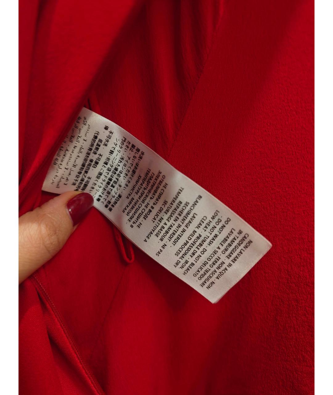 ALEXANDER MCQUEEN Красное шелковое вечернее платье, фото 4
