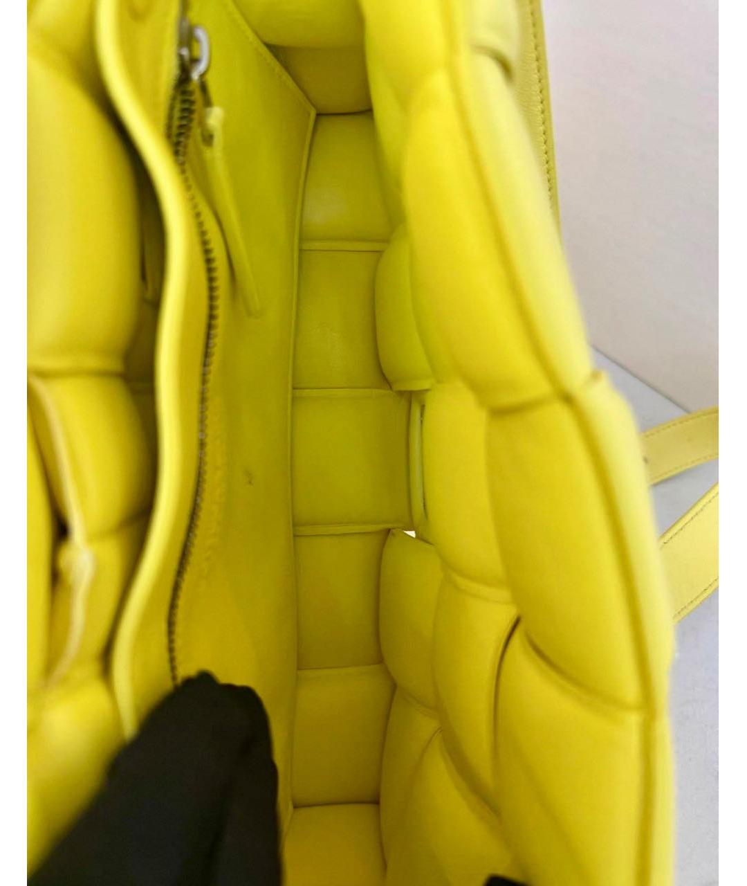 BOTTEGA VENETA Желтая кожаная сумка через плечо, фото 5