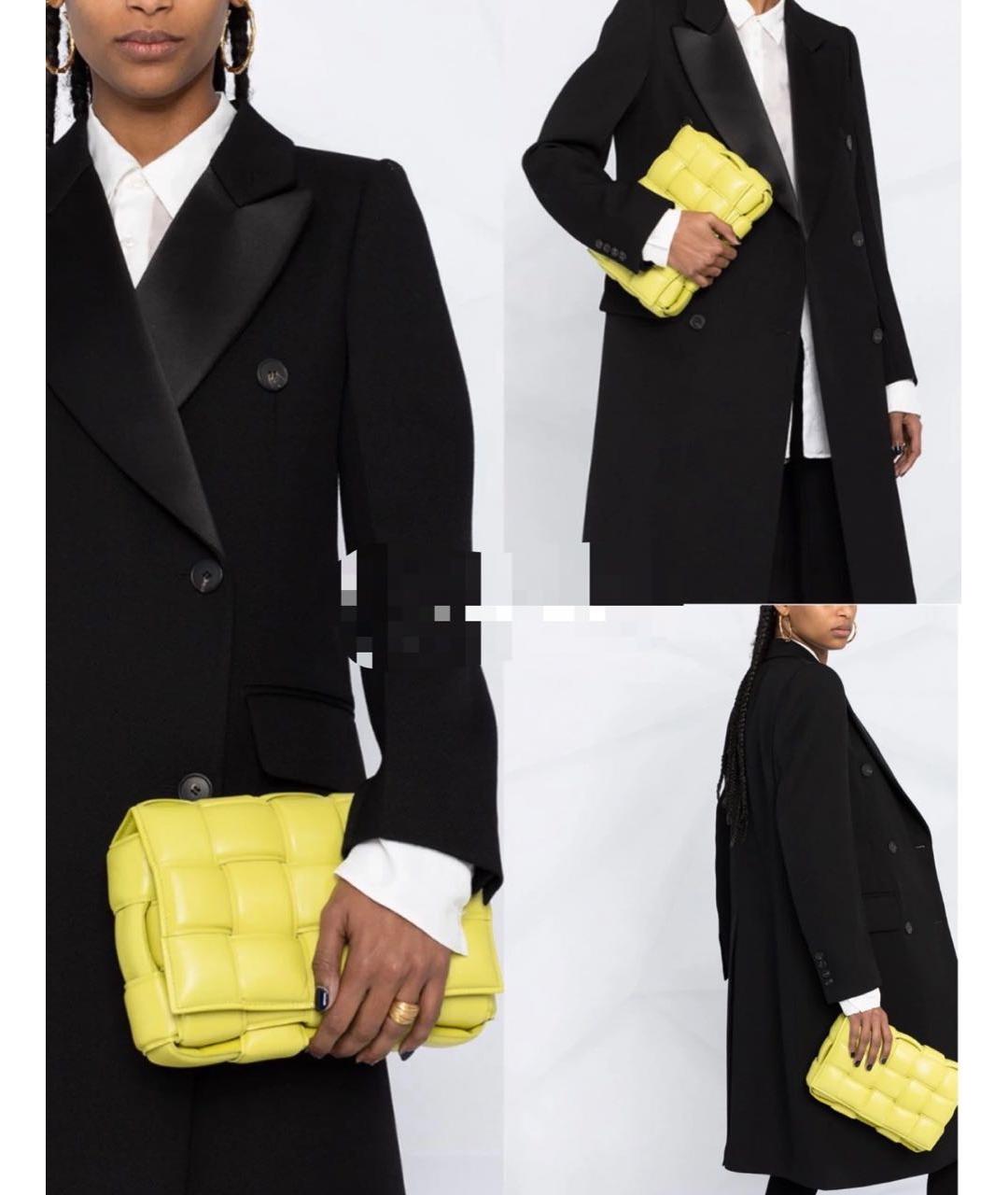 BOTTEGA VENETA Желтая кожаная сумка через плечо, фото 8