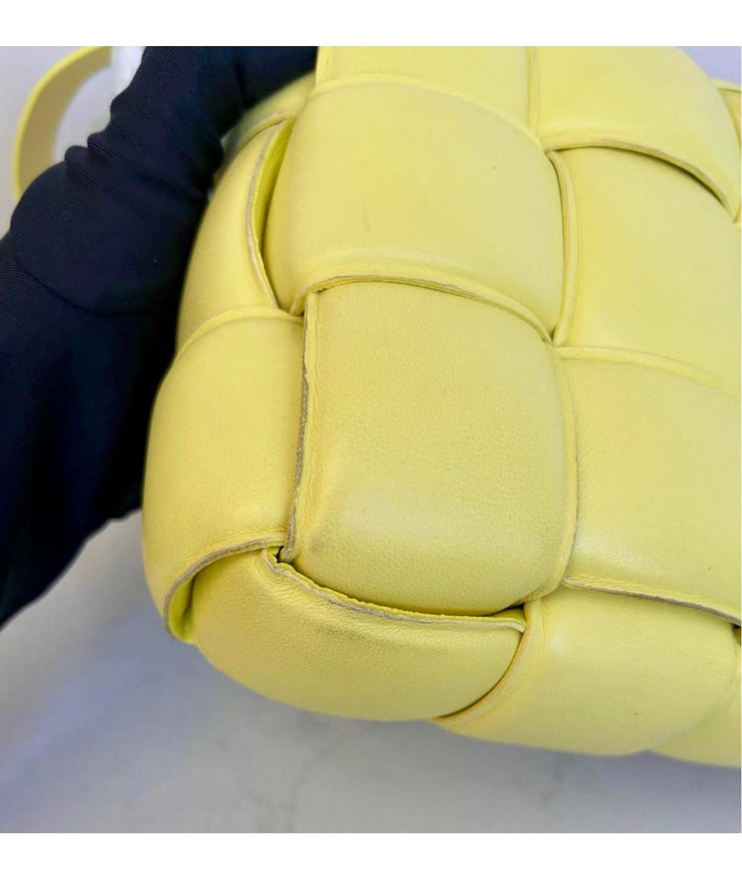 BOTTEGA VENETA Желтая кожаная сумка через плечо, фото 7