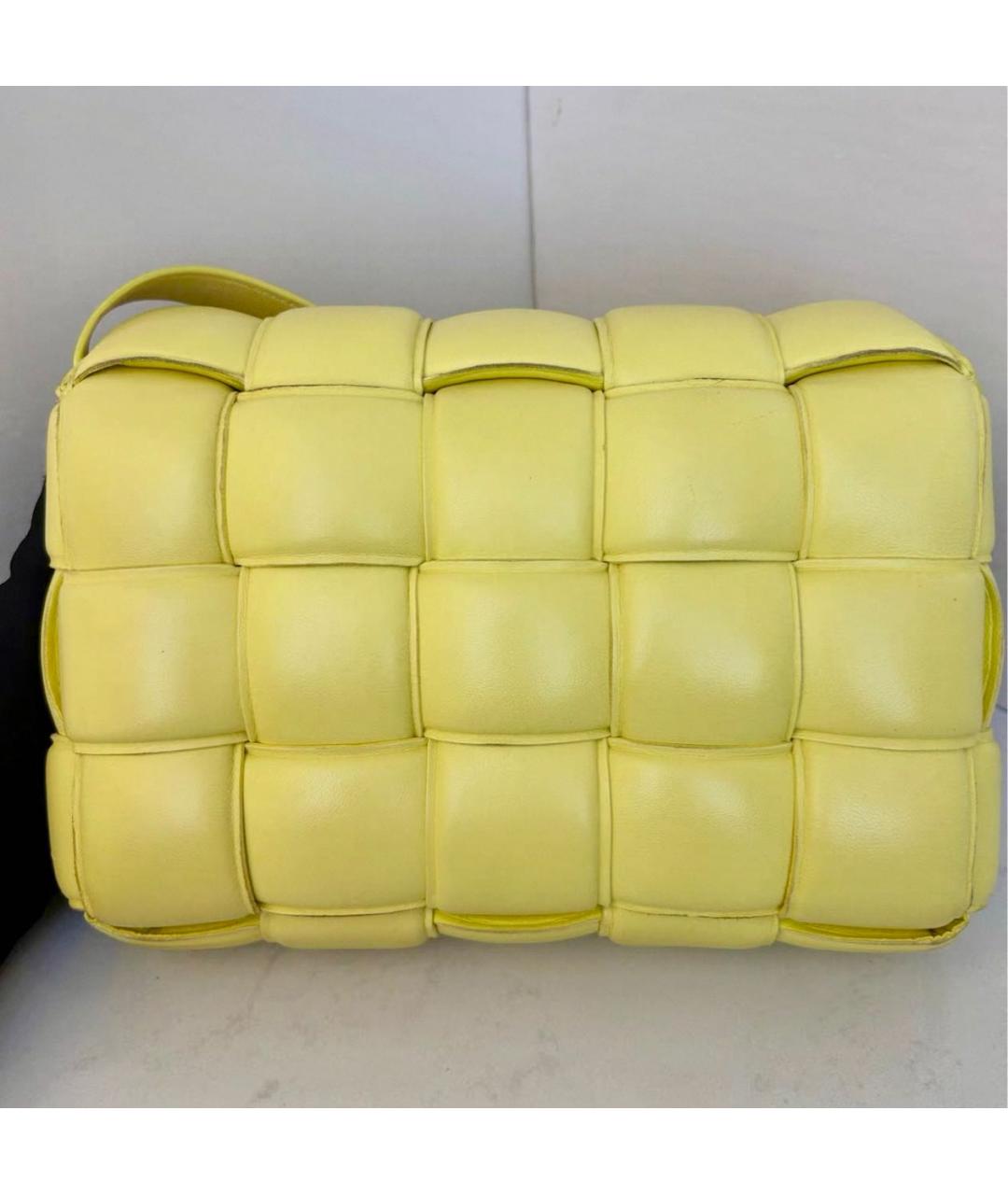 BOTTEGA VENETA Желтая кожаная сумка через плечо, фото 3