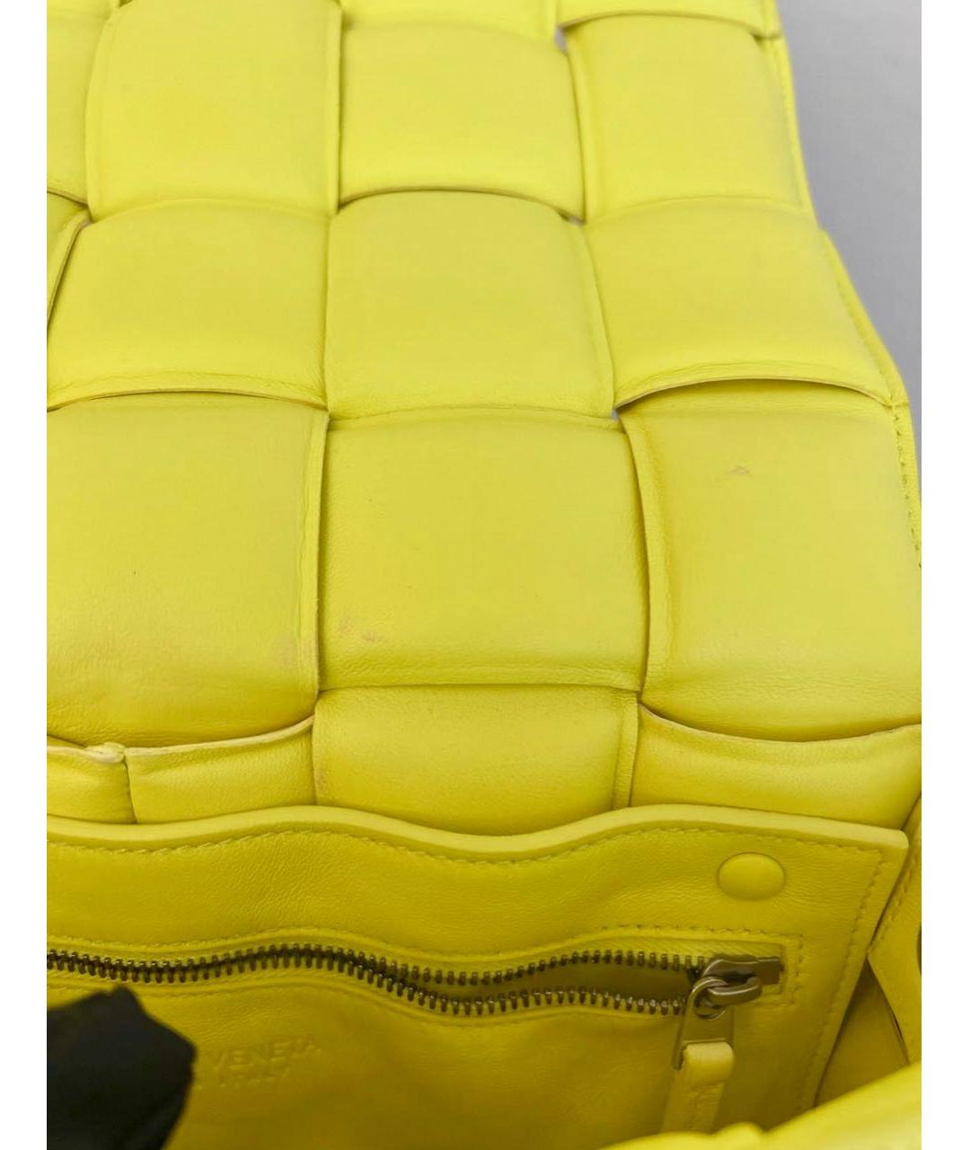 BOTTEGA VENETA Желтая кожаная сумка через плечо, фото 6