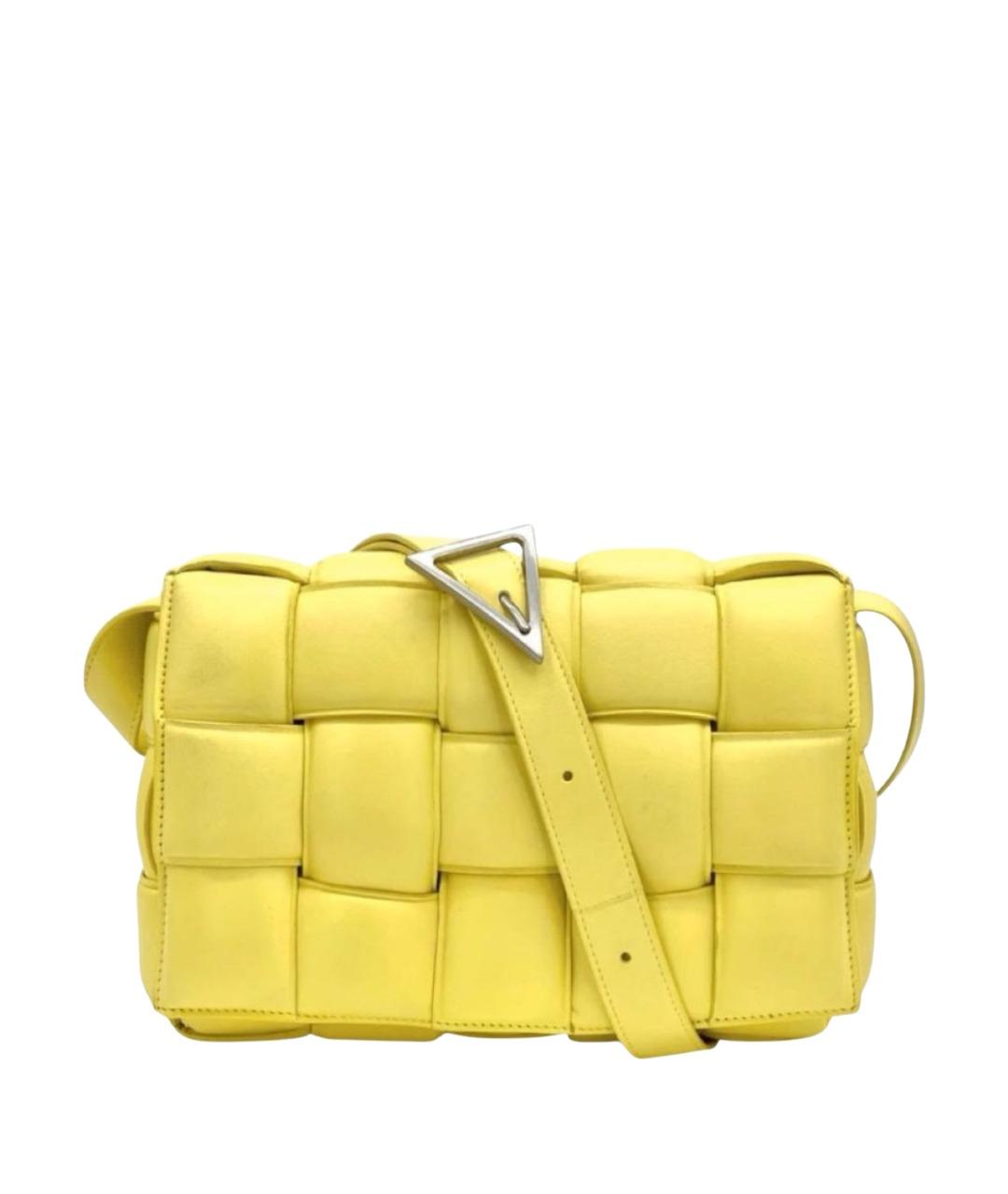 BOTTEGA VENETA Желтая кожаная сумка через плечо, фото 1