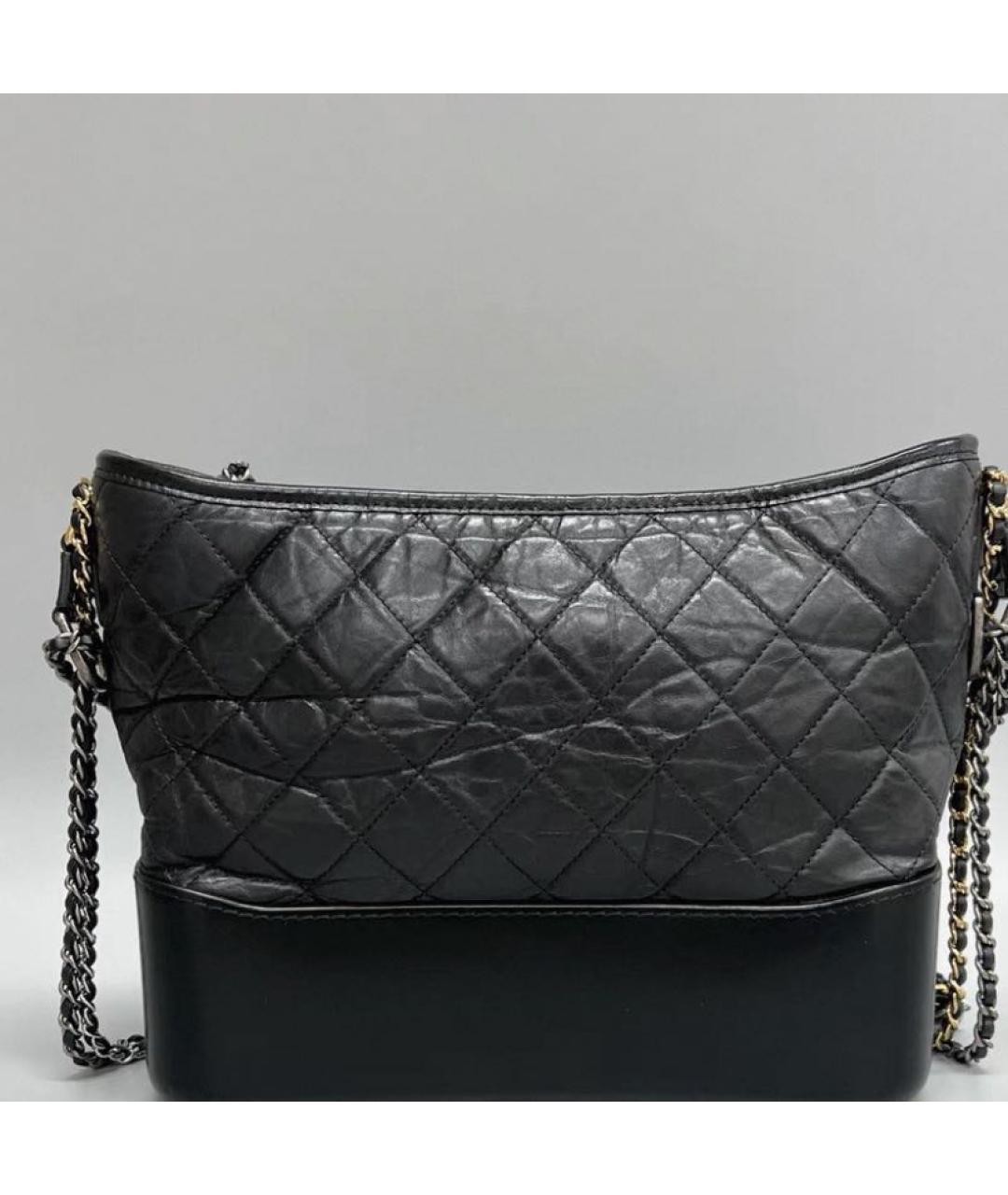 CHANEL Серая кожаная сумка через плечо, фото 3