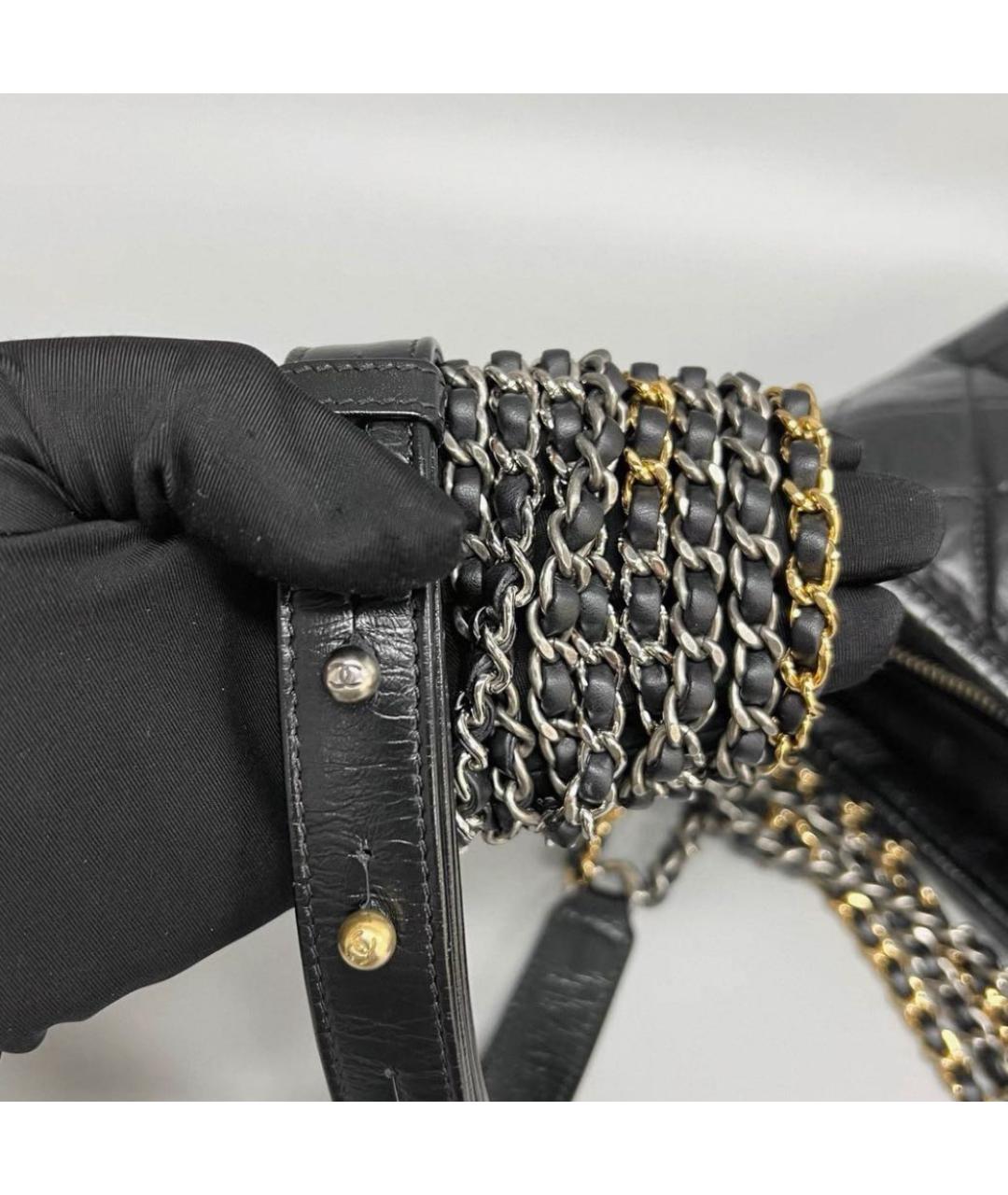 CHANEL Серая кожаная сумка через плечо, фото 2