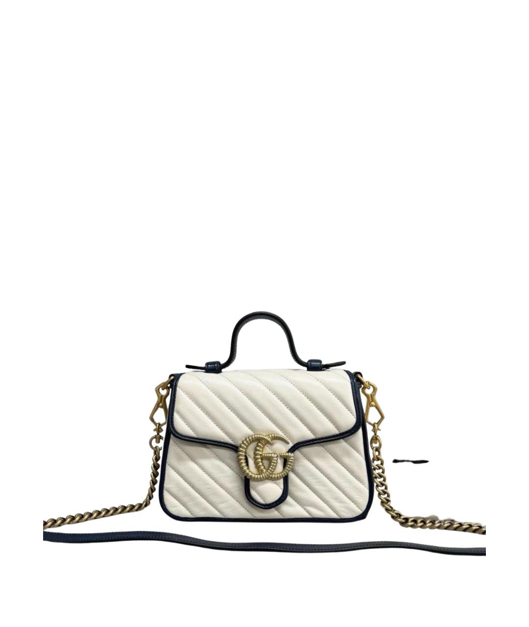 GUCCI Белая кожаная сумка через плечо, фото 1