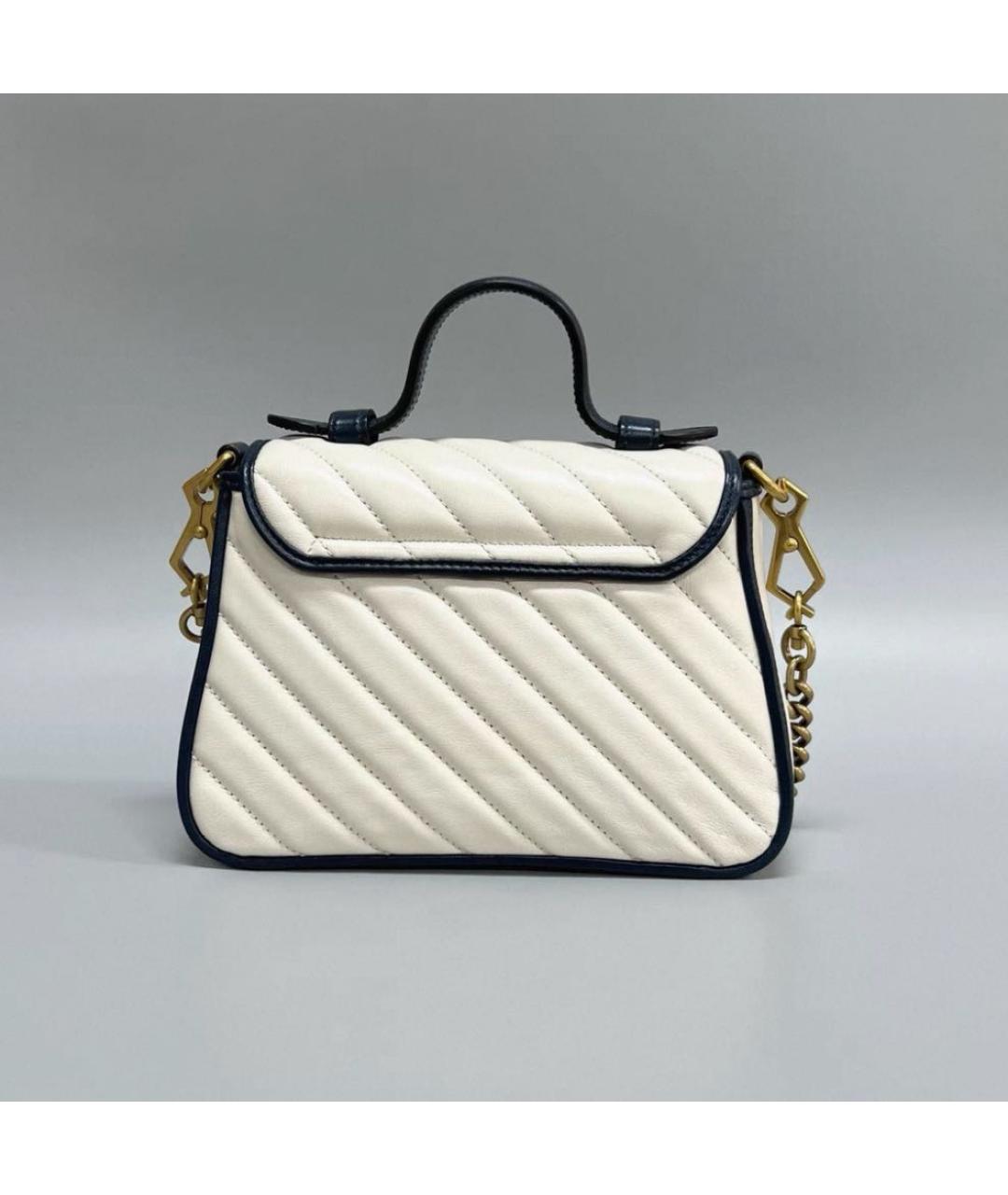 GUCCI Белая кожаная сумка через плечо, фото 2