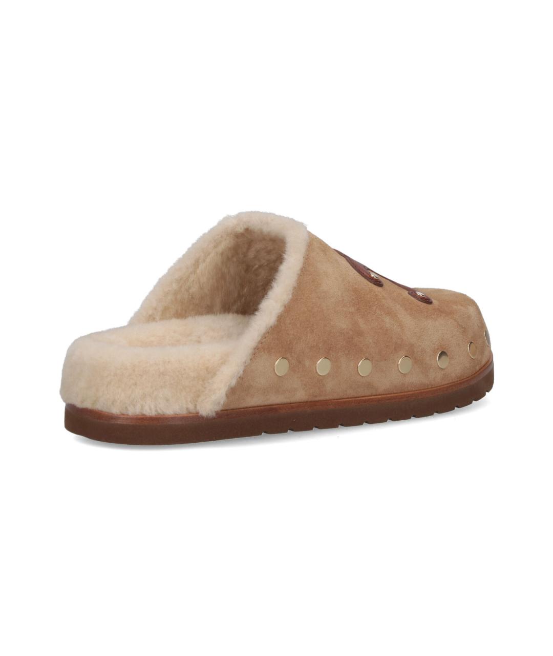 CELINE Бежевые замшевые сабо, фото 4