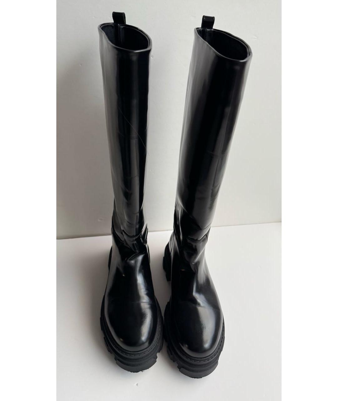 GIA COUTURE Черные кожаные сапоги, фото 3