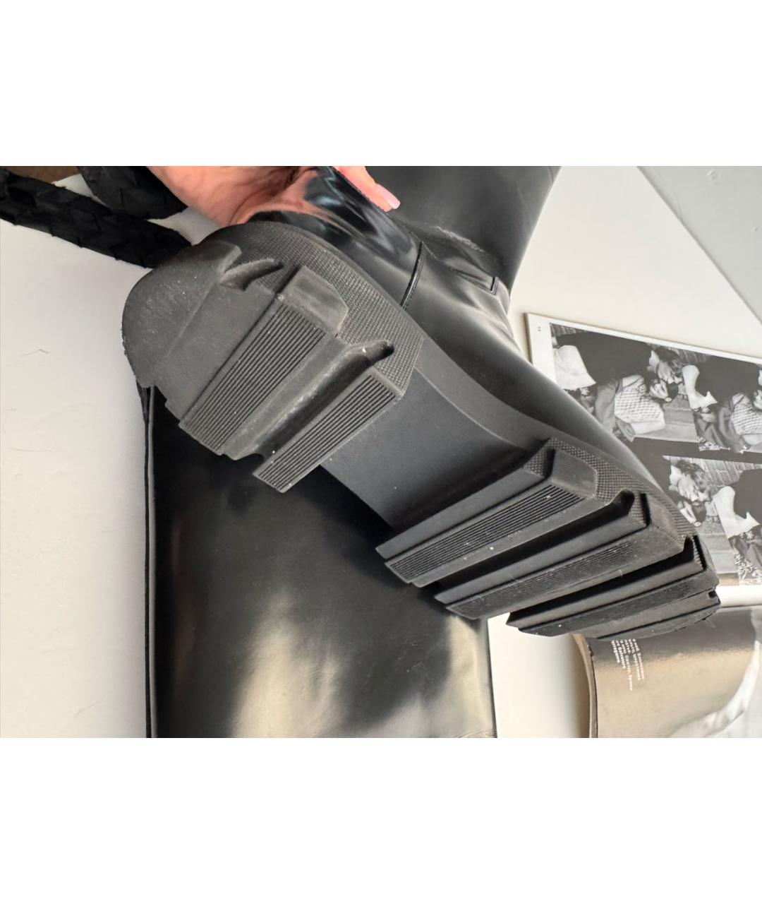 GIA COUTURE Черные кожаные сапоги, фото 5