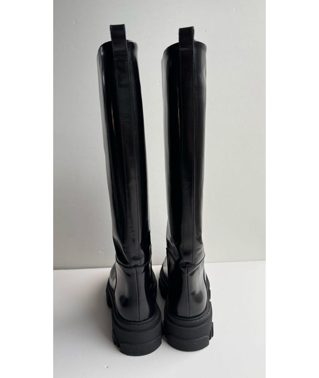 GIA COUTURE Черные кожаные сапоги, фото 2