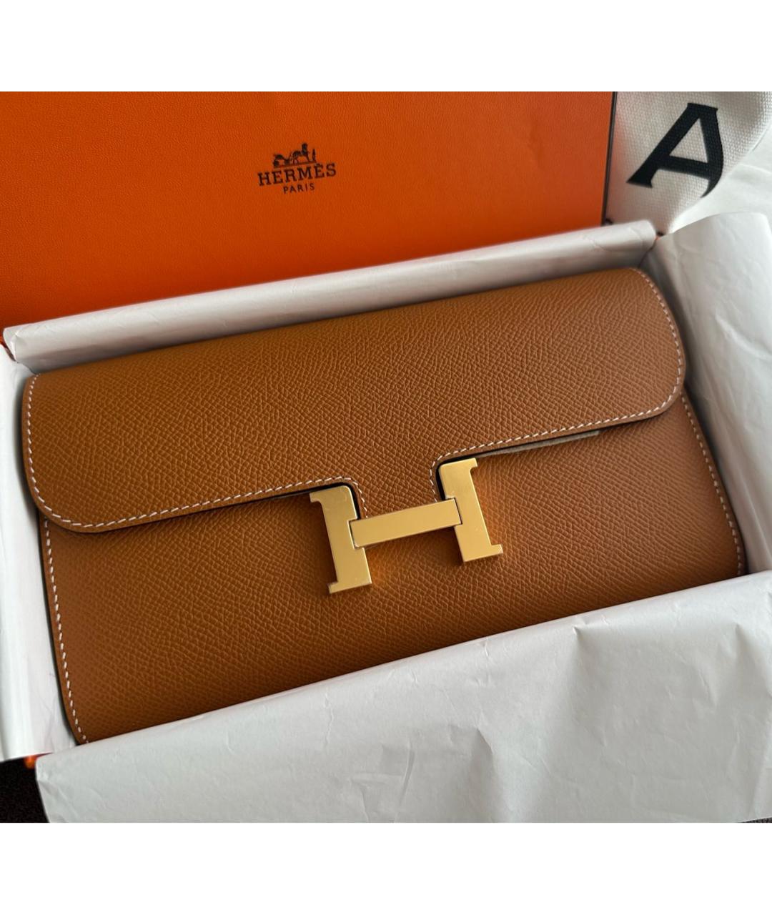 HERMES Коричневая кожаная сумка через плечо, фото 3