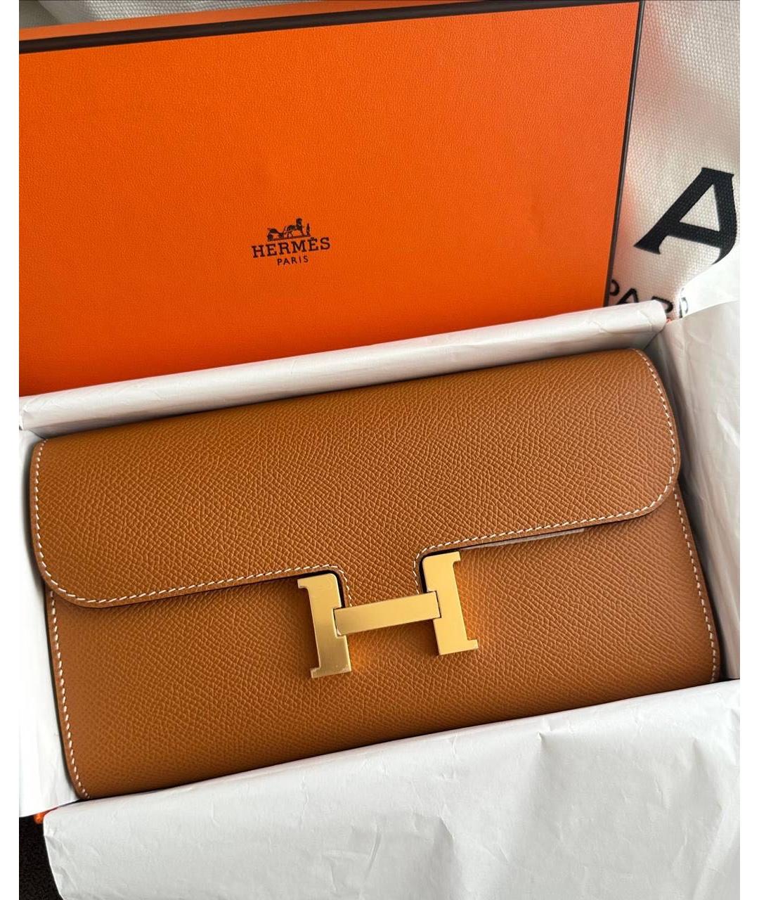 HERMES Коричневая кожаная сумка через плечо, фото 2