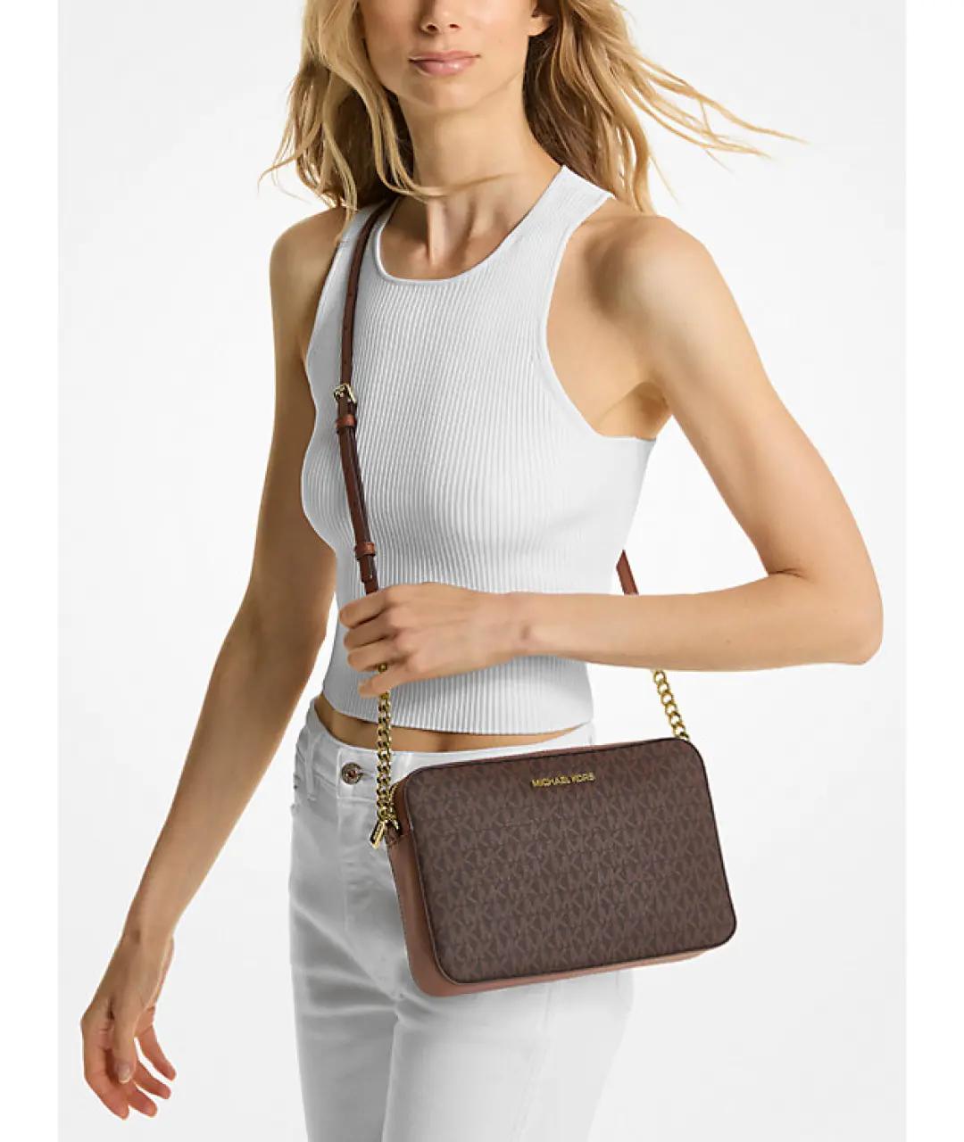 MICHAEL KORS Коричневая кожаная сумка через плечо, фото 3