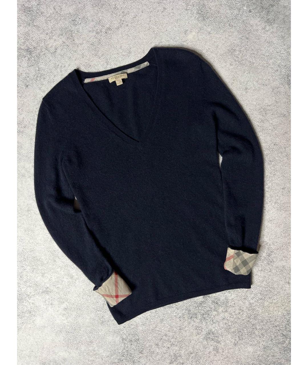 BURBERRY Темно-синий кашемировый джемпер / свитер, фото 9