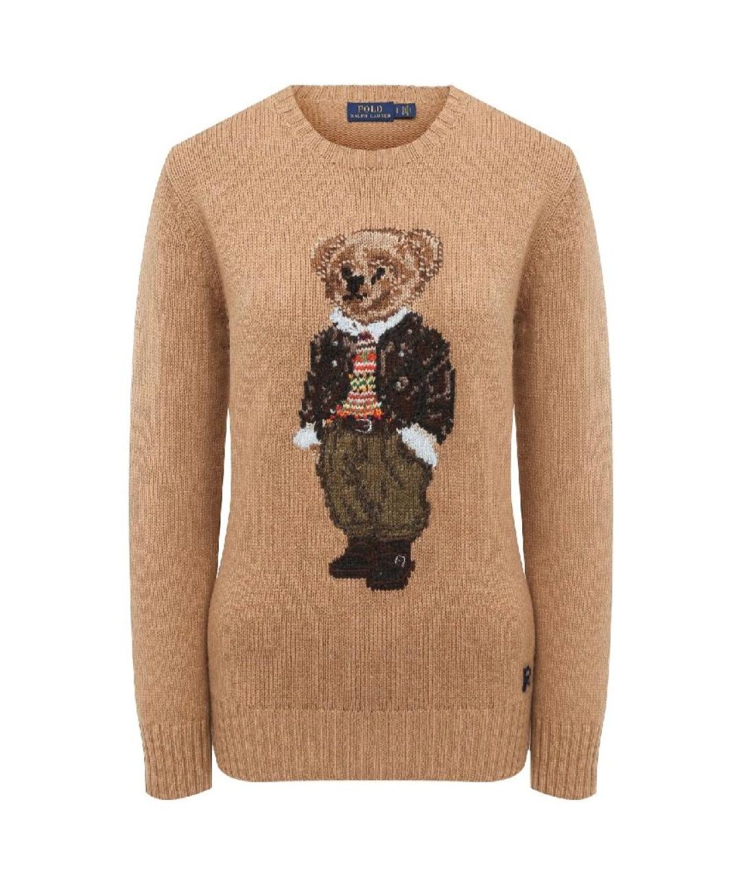 POLO RALPH LAUREN Бежевый шерстяной джемпер / свитер, фото 10