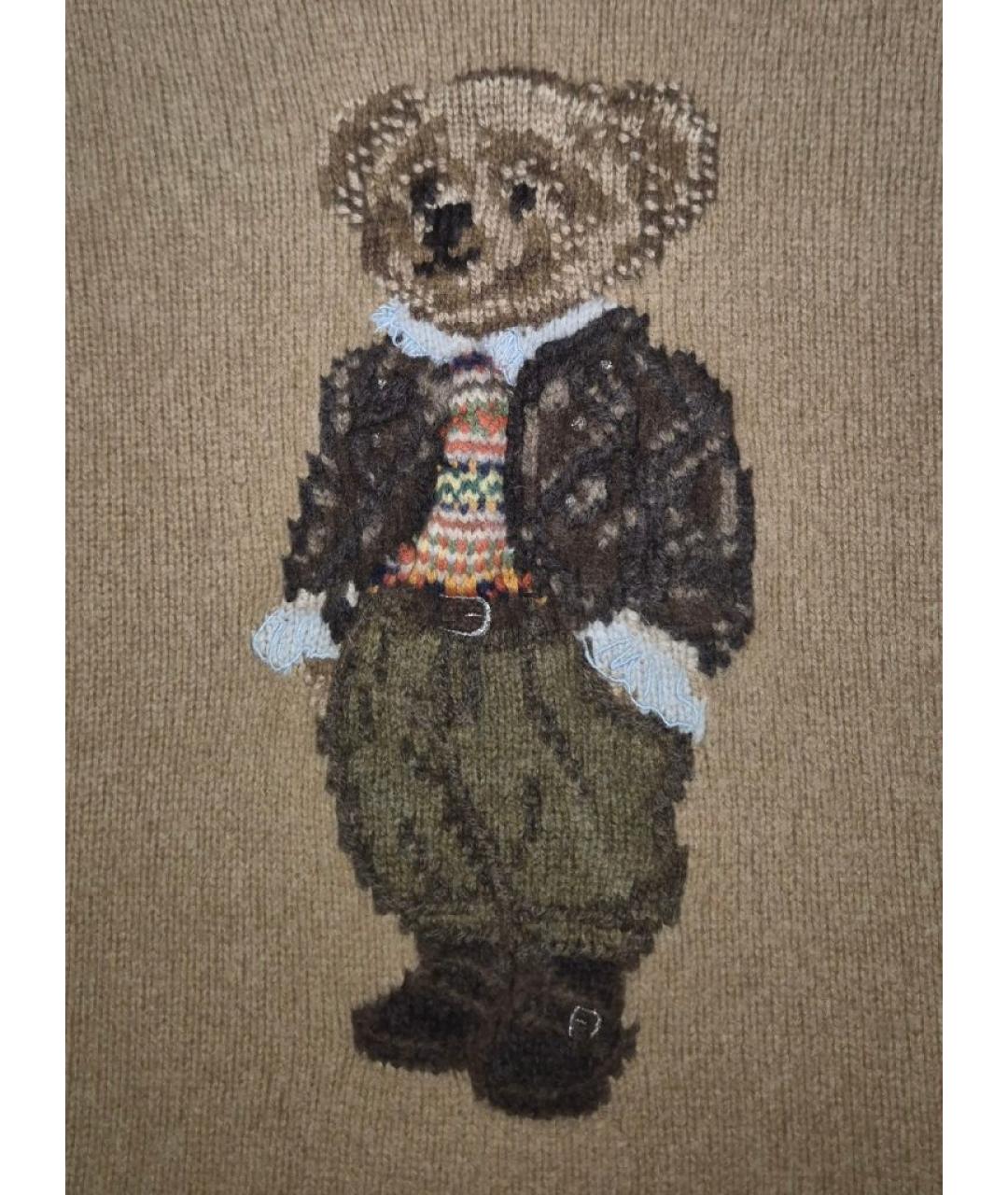 POLO RALPH LAUREN Бежевый шерстяной джемпер / свитер, фото 4