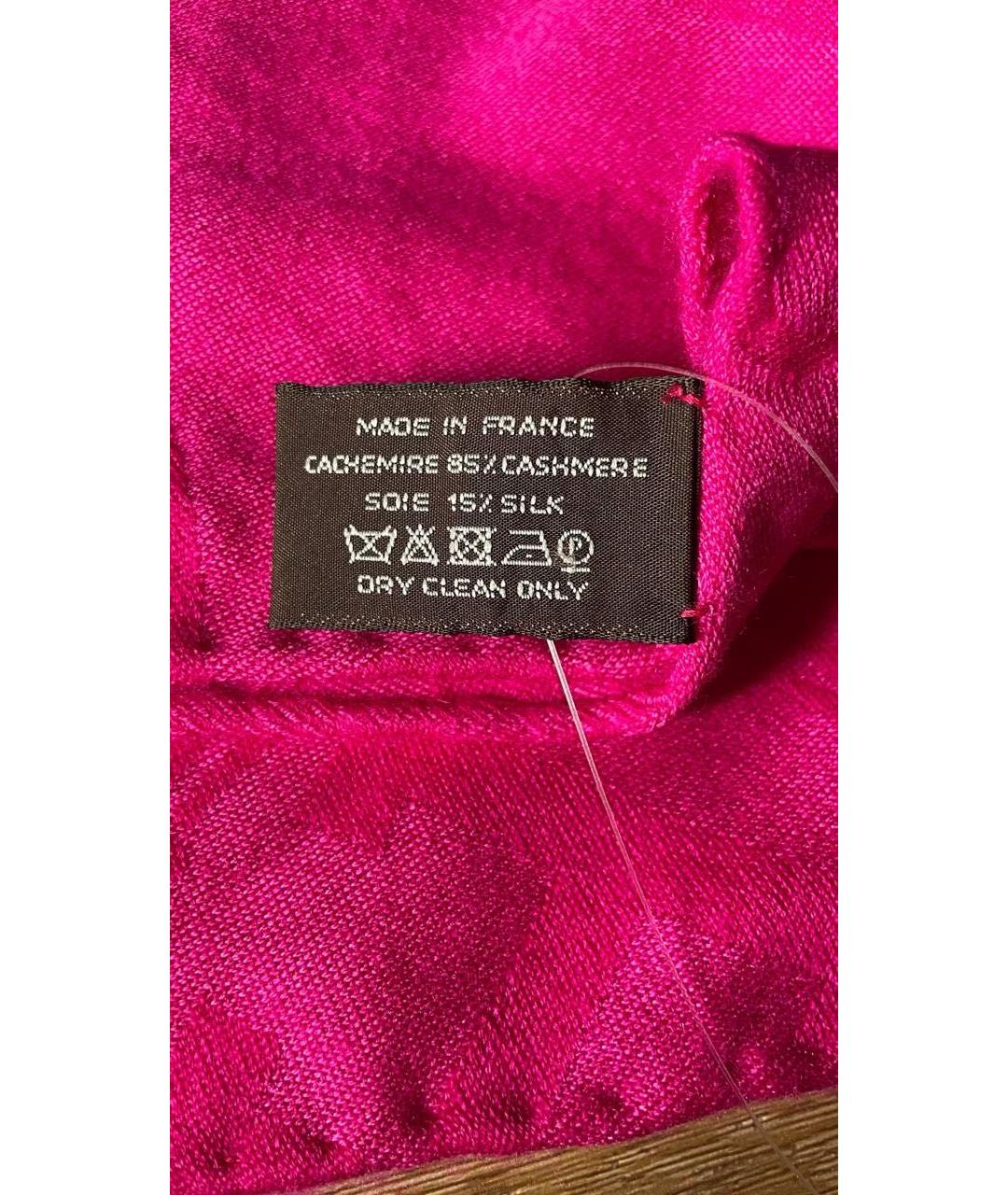 HERMES Фуксия кашемировый платок, фото 4