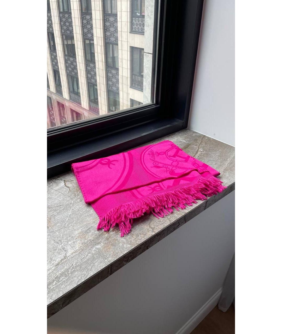 HERMES Фуксия кашемировый платок, фото 2