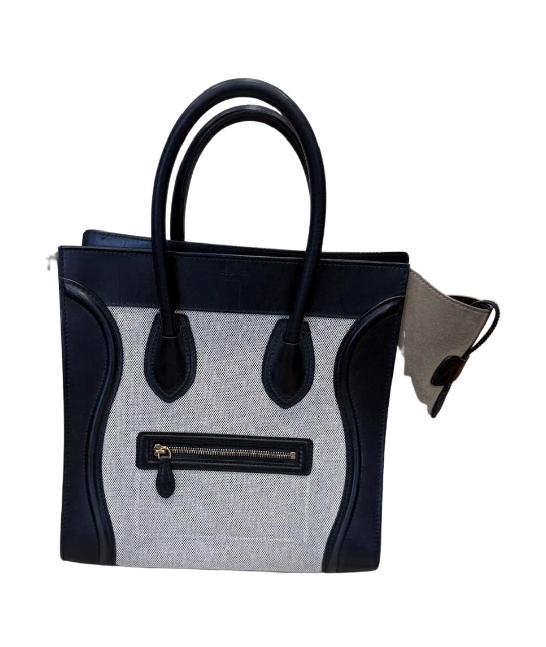 CELINE Бежевая кожаная сумка тоут, фото 10