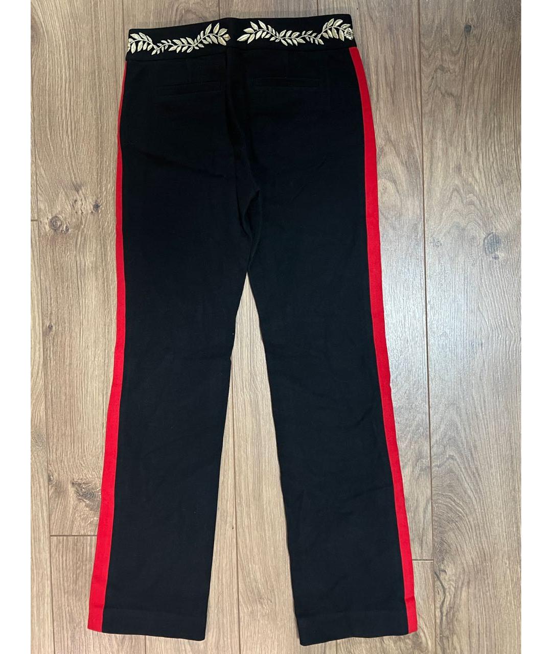 PACO RABANNE Черные шерстяные прямые брюки, фото 7