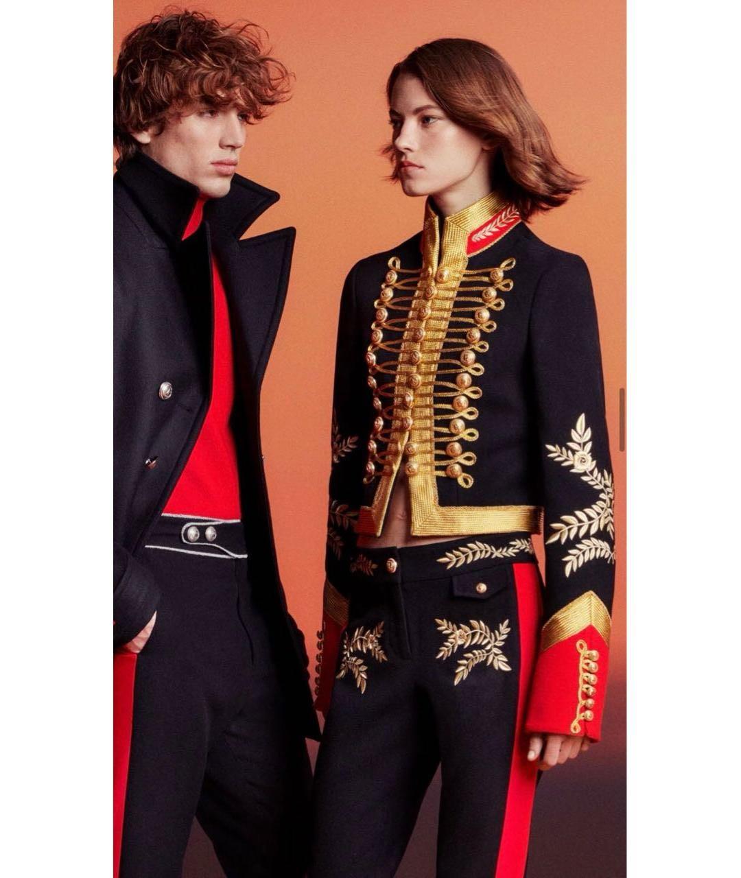 PACO RABANNE Черные шерстяные прямые брюки, фото 4