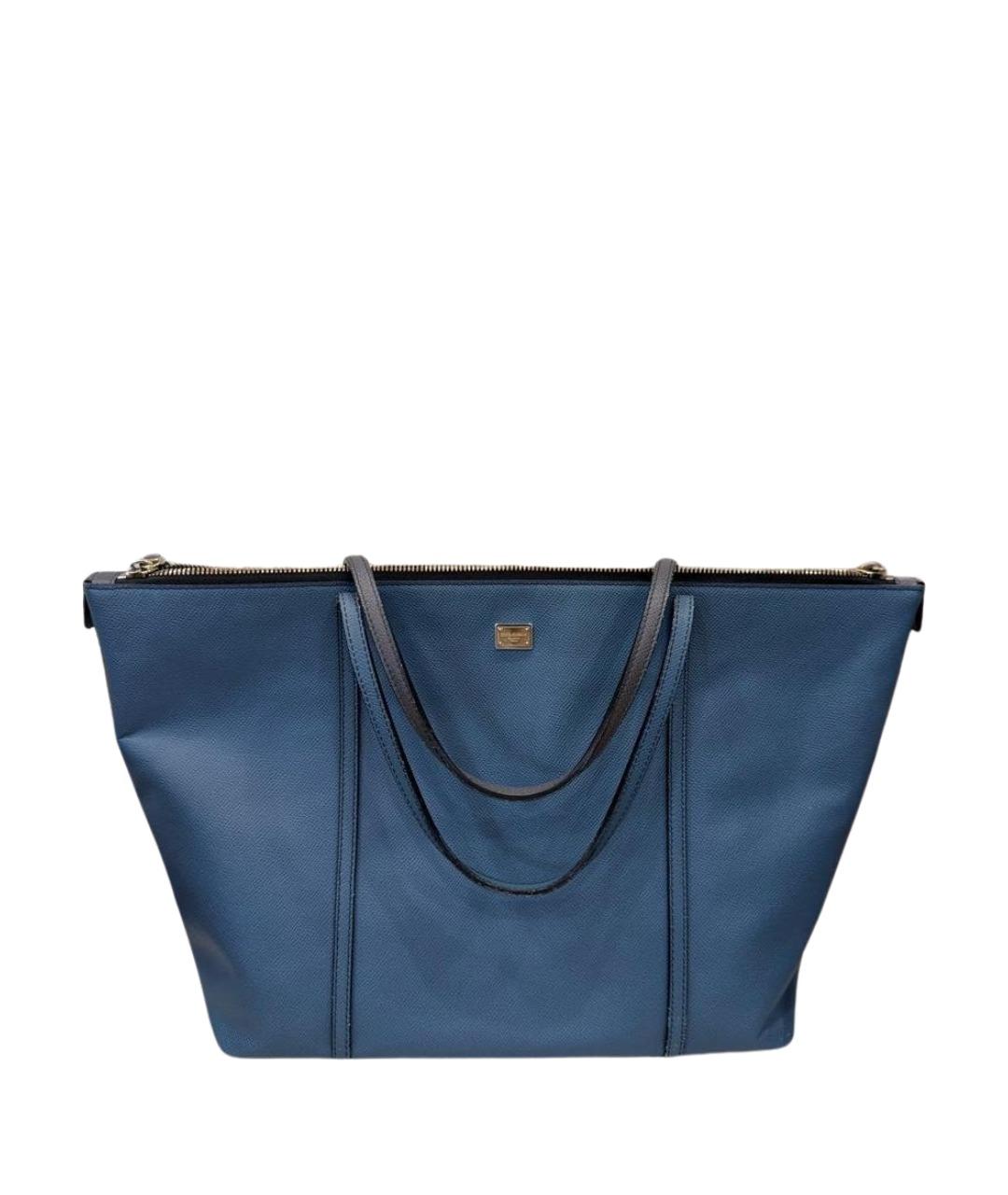 DOLCE&GABBANA Серая кожаная сумка тоут, фото 1