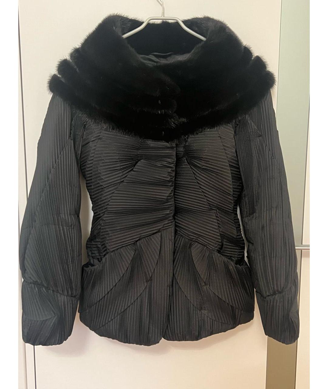 ERMANNO SCERVINO Черный полиэстеровый пуховик, фото 6