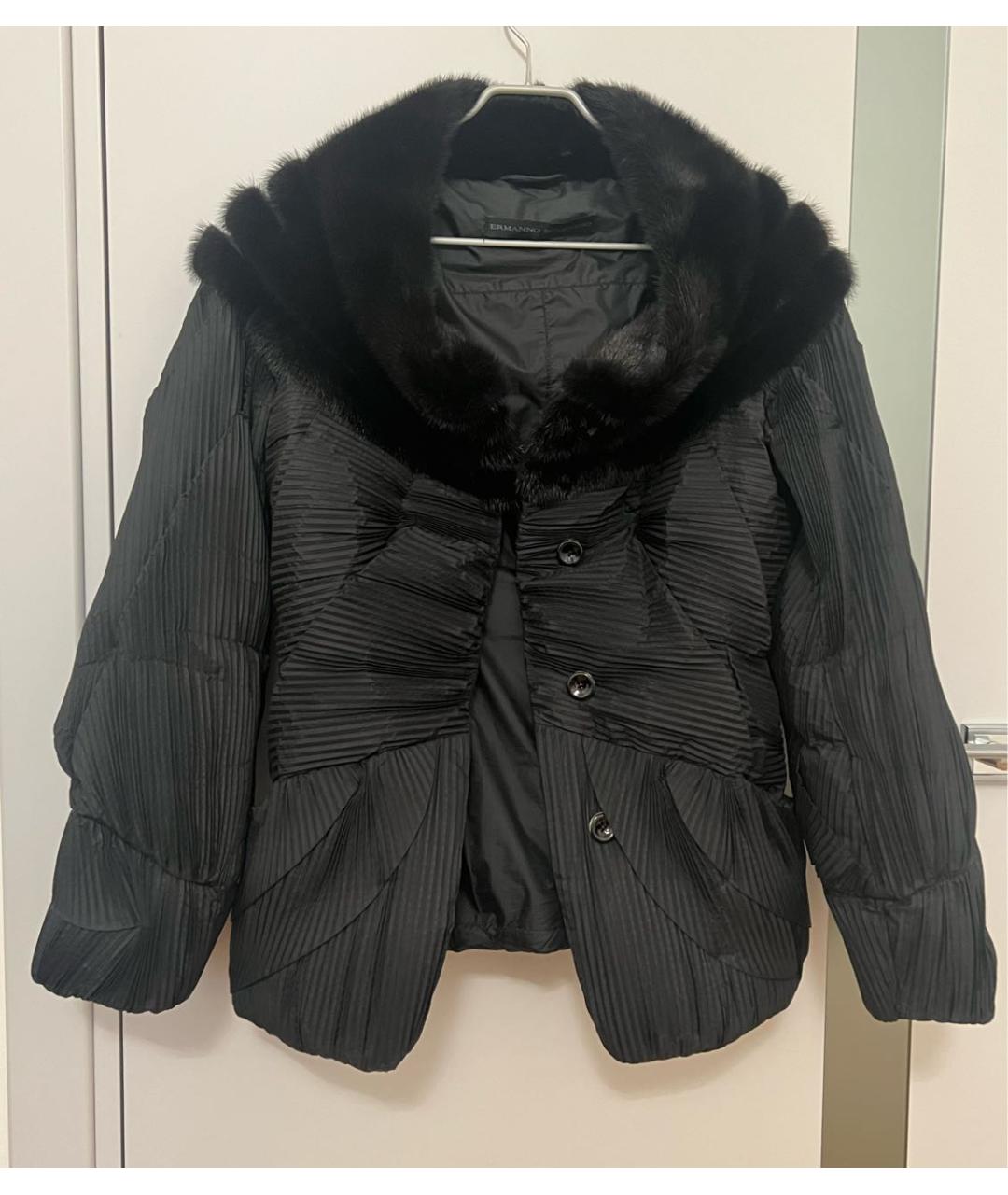 ERMANNO SCERVINO Черный полиэстеровый пуховик, фото 3