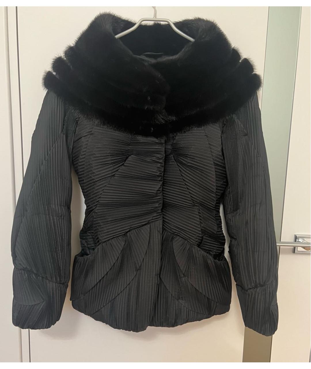 ERMANNO SCERVINO Черный полиэстеровый пуховик, фото 2